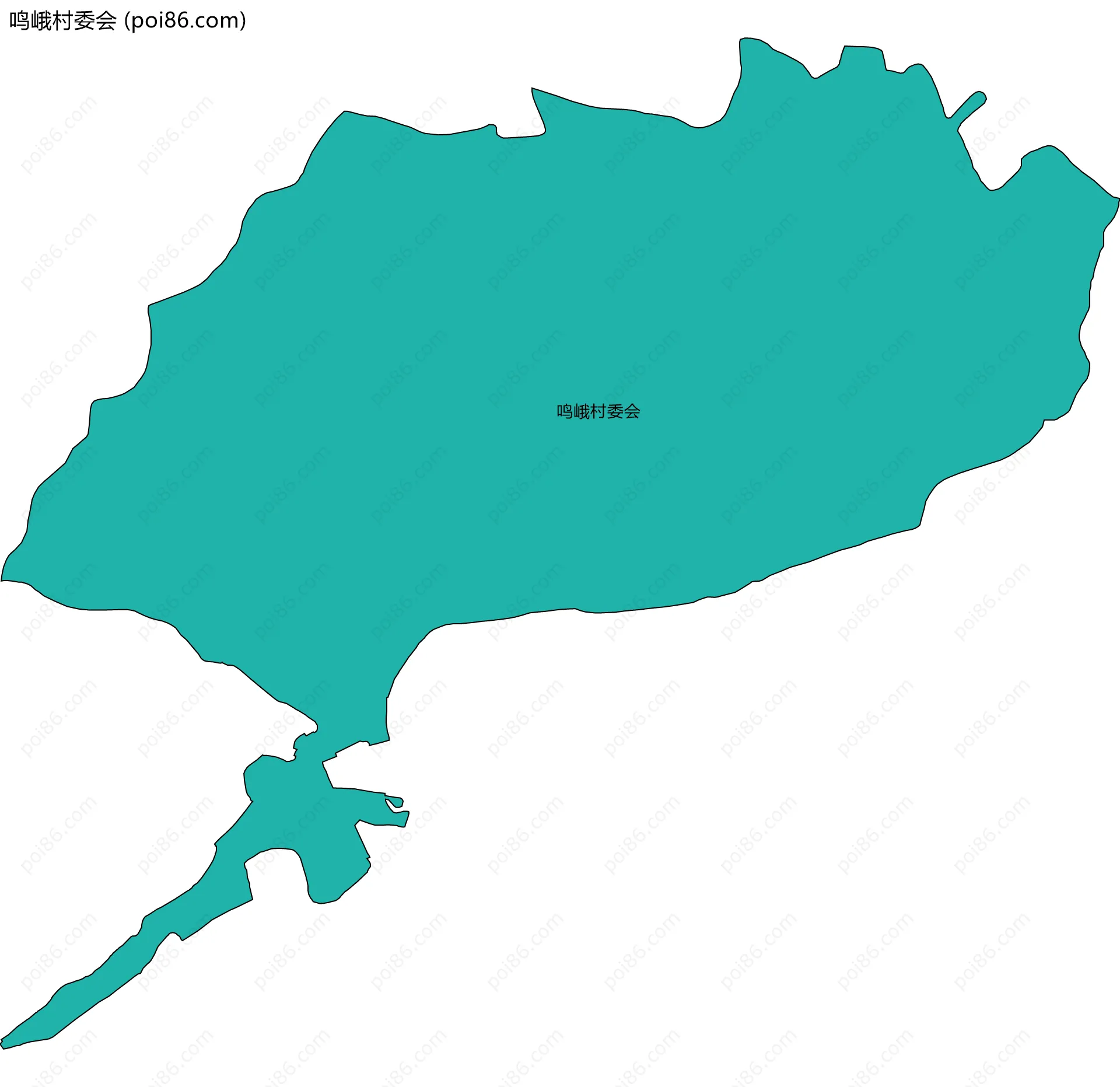 鸣峨村委会边界地图