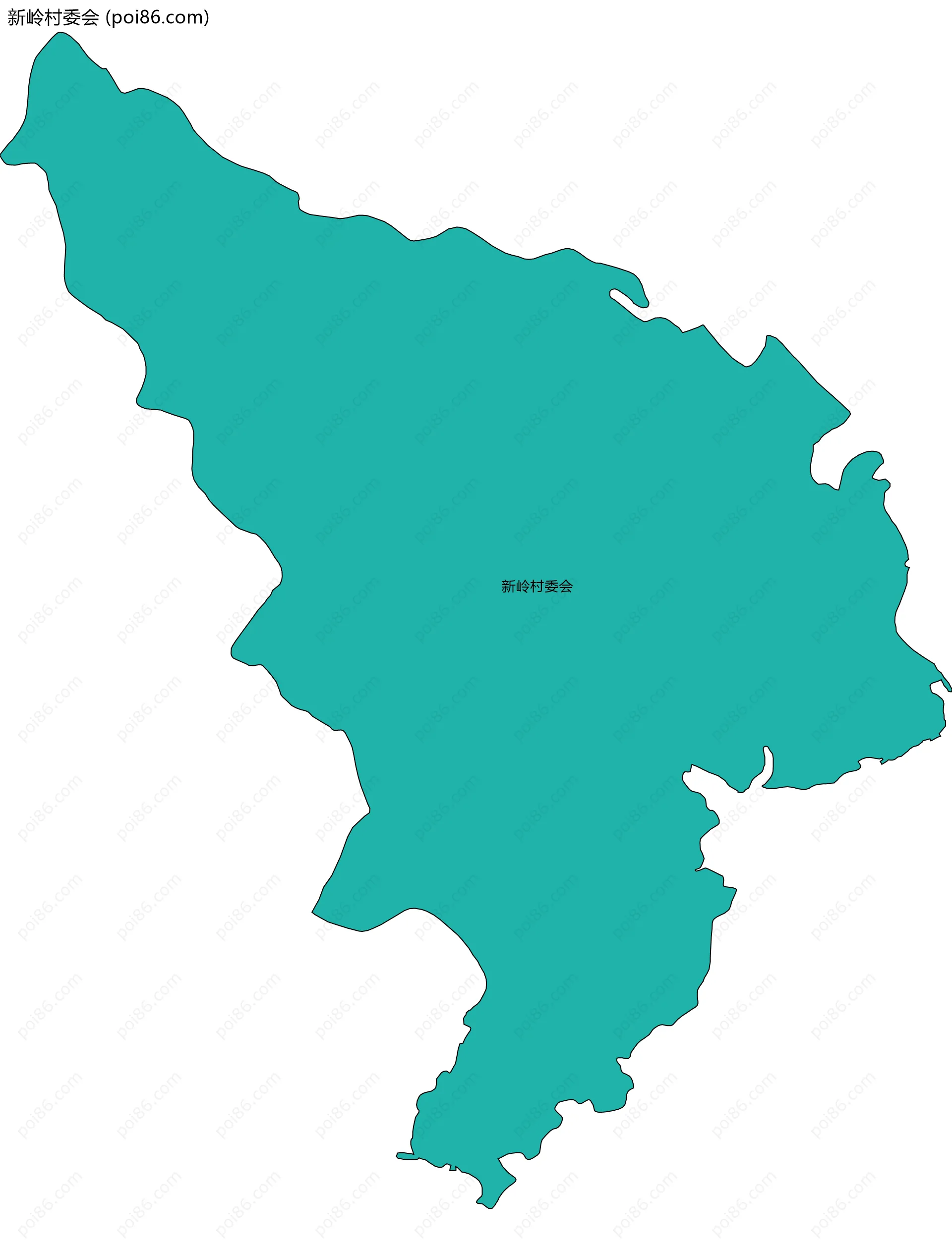 新岭村委会边界地图