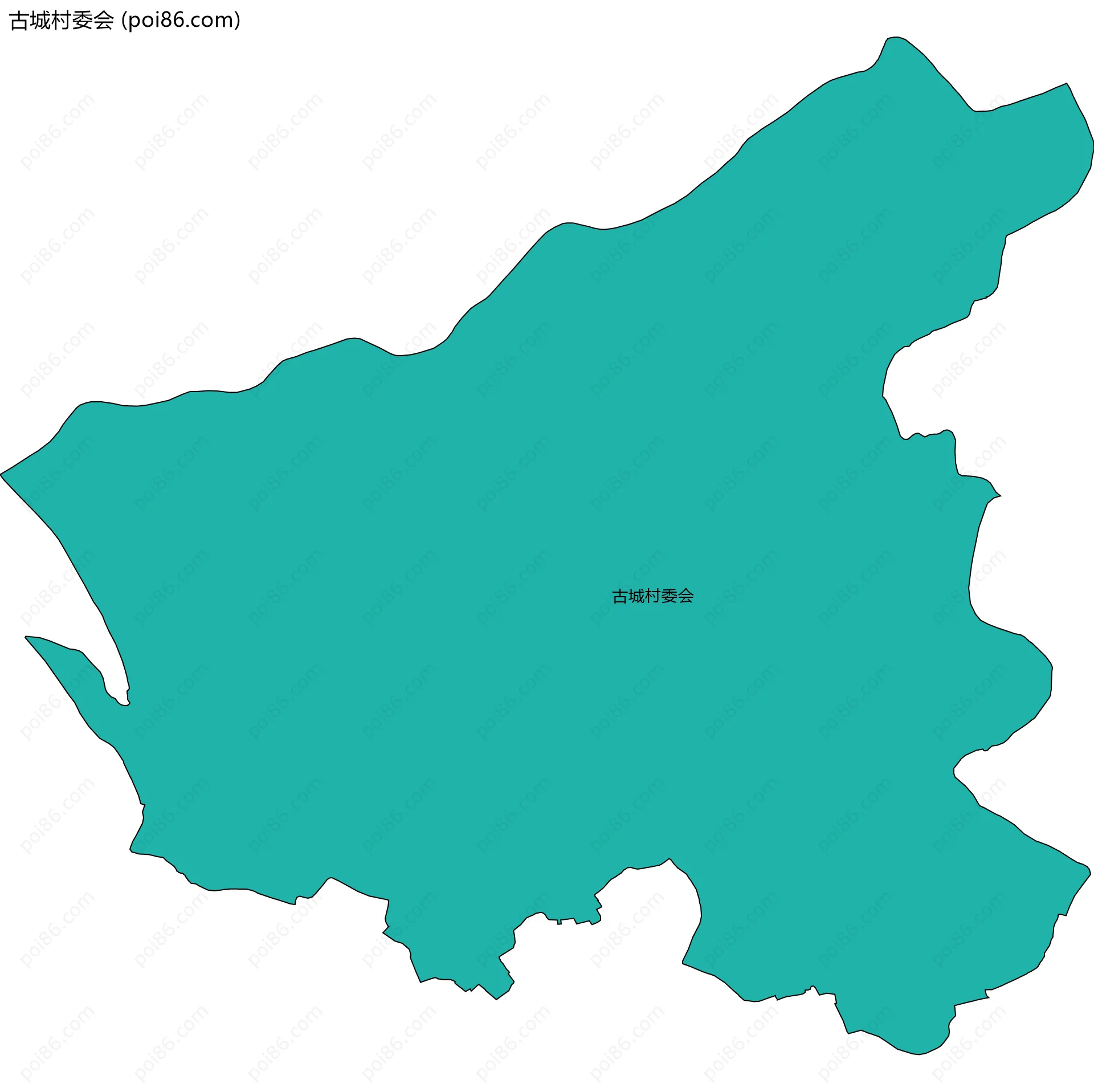 古城村委会边界地图