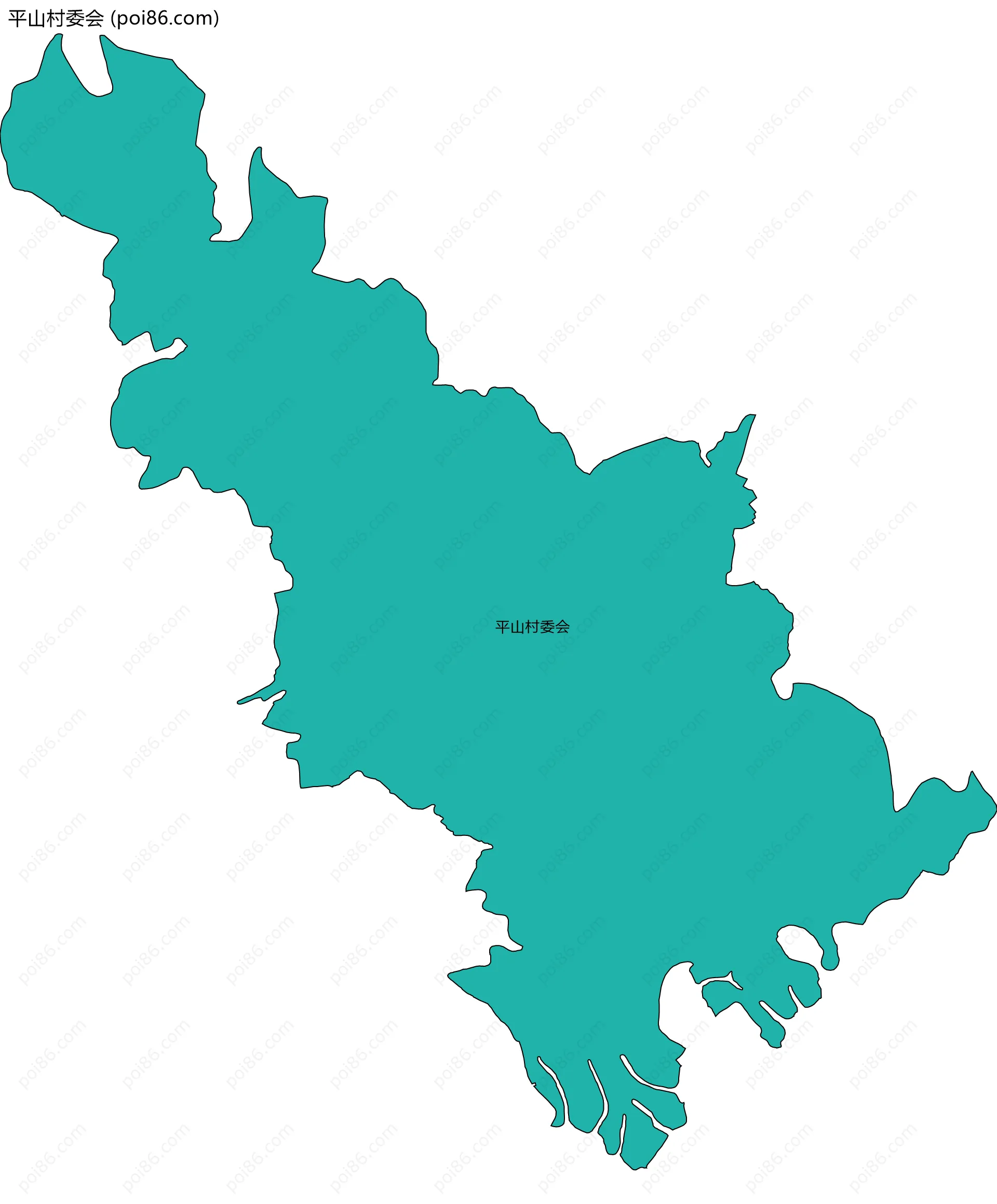 平山村委会边界地图