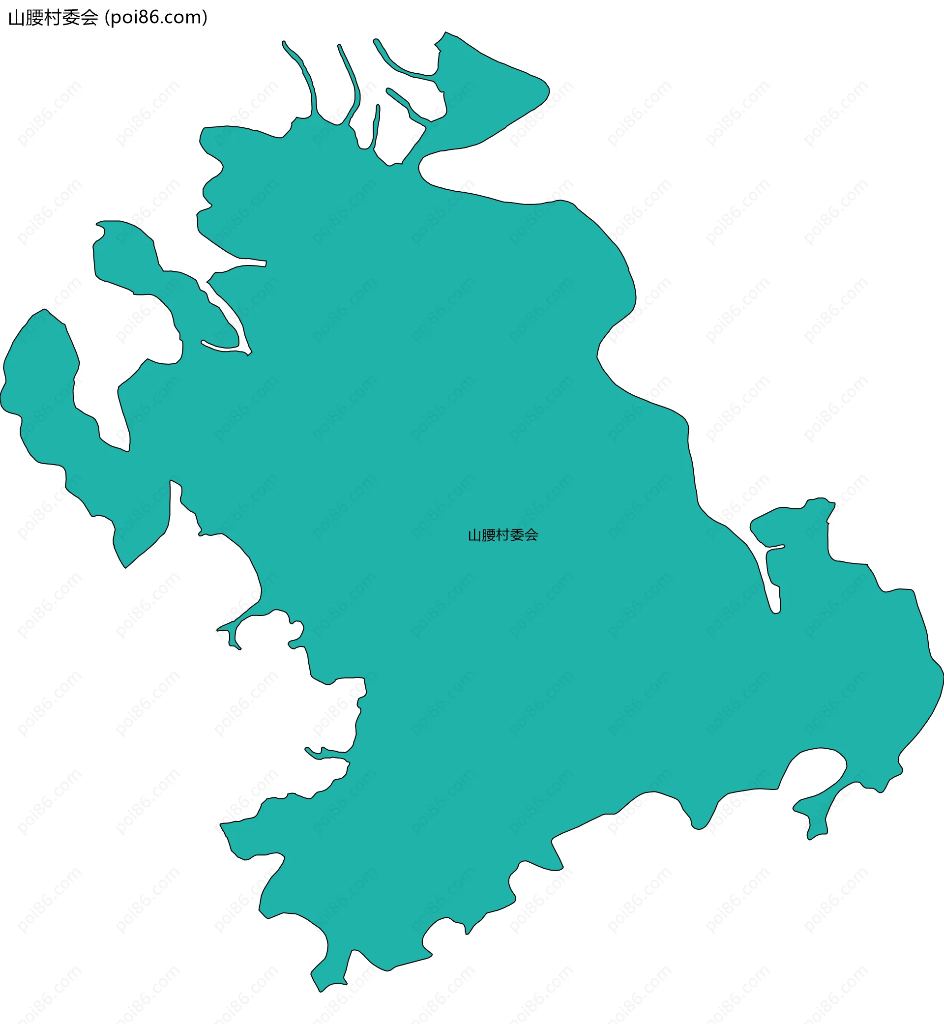 山腰村委会边界地图