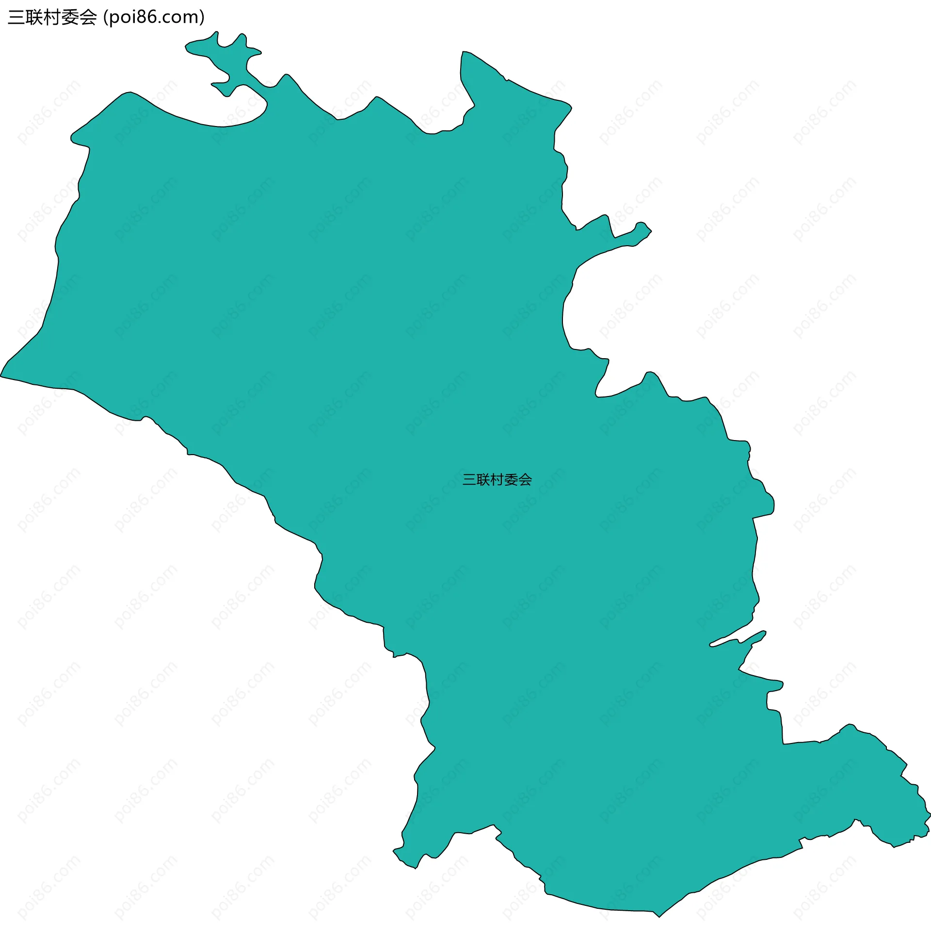 三联村委会边界地图