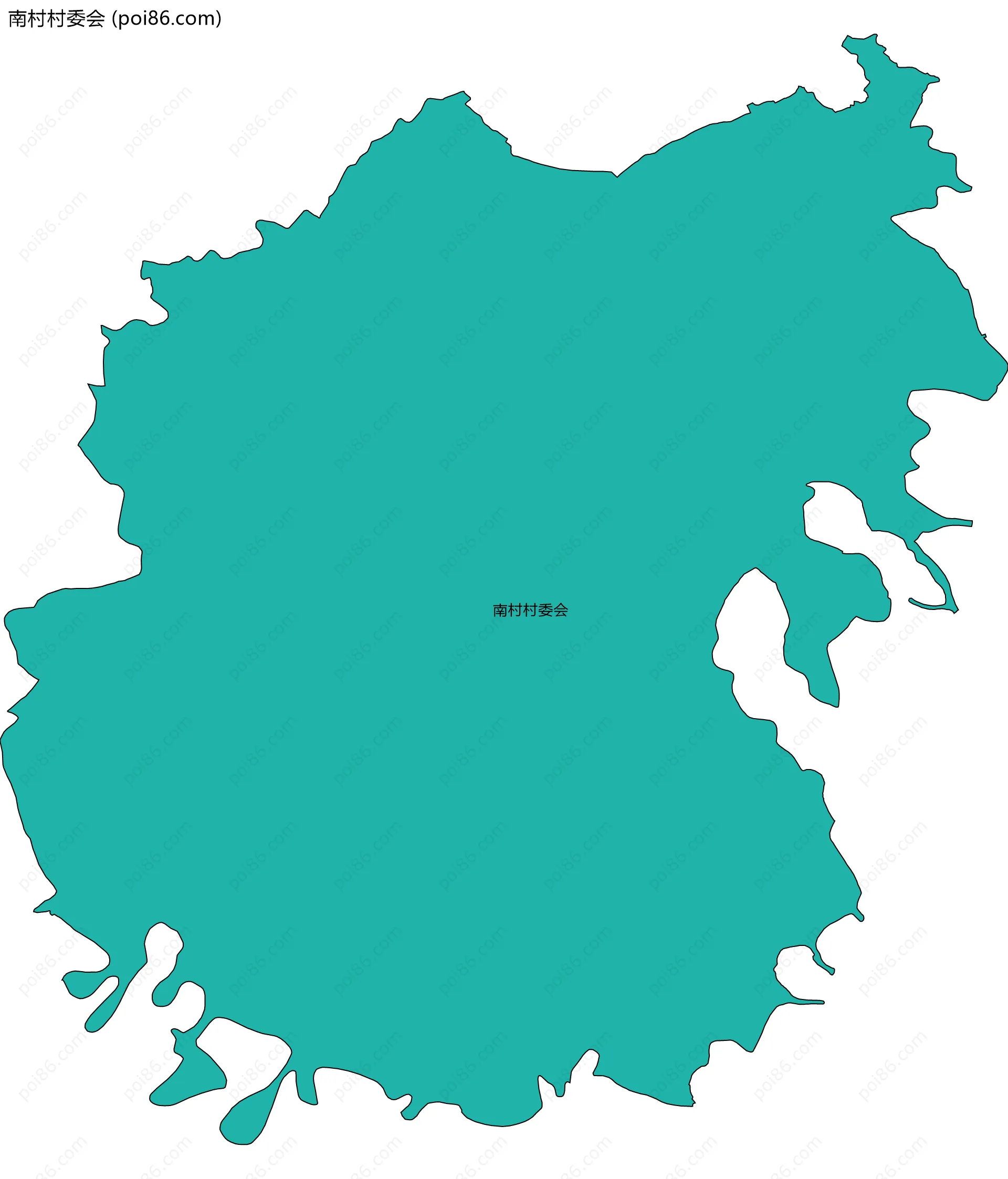 南村村委会边界地图