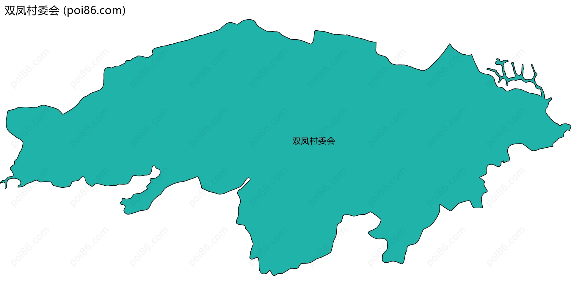 双凤村委会边界地图