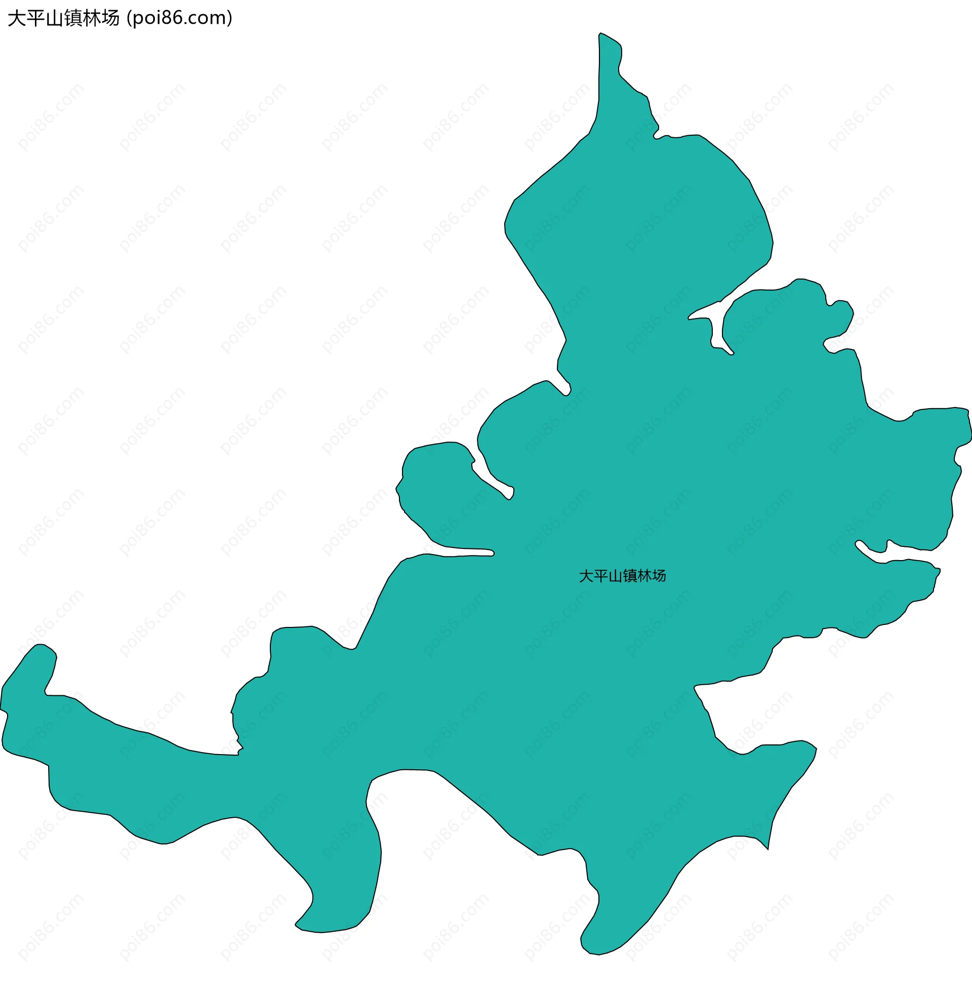 大平山镇林场边界地图