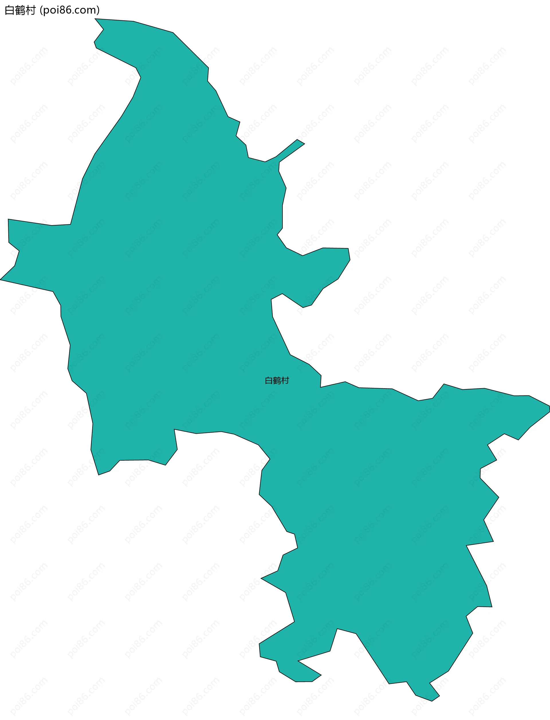 白鹤村边界地图