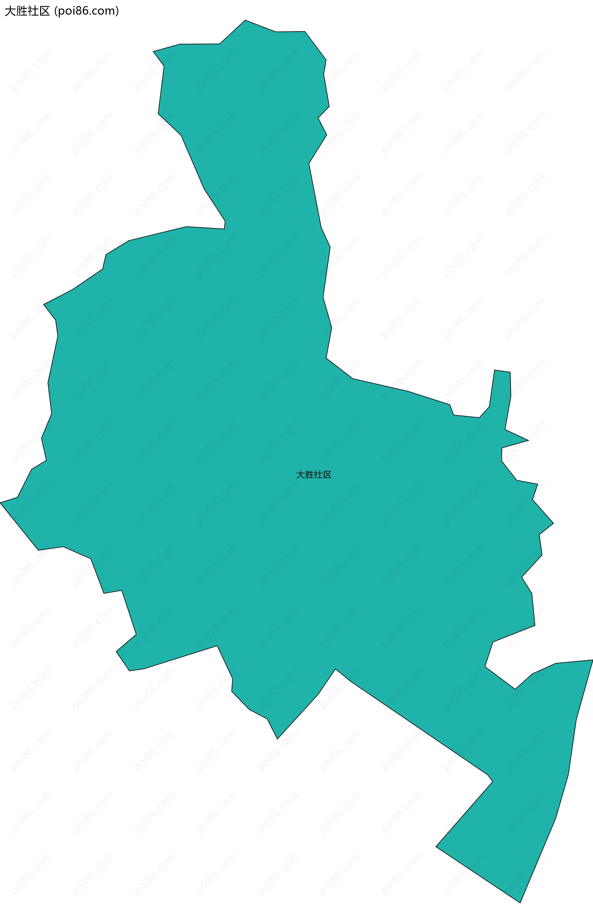 大胜社区边界地图