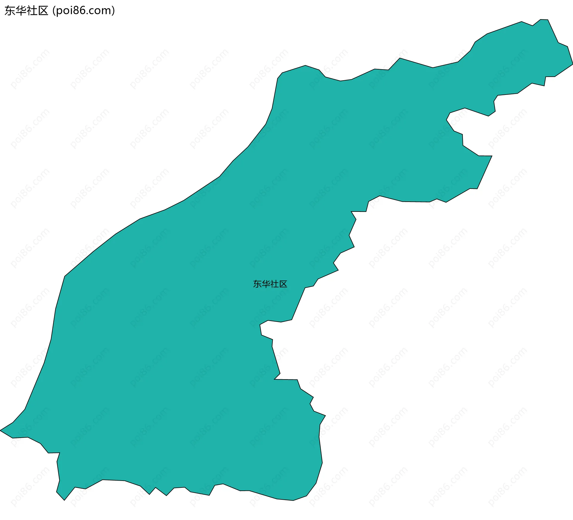 东华社区边界地图