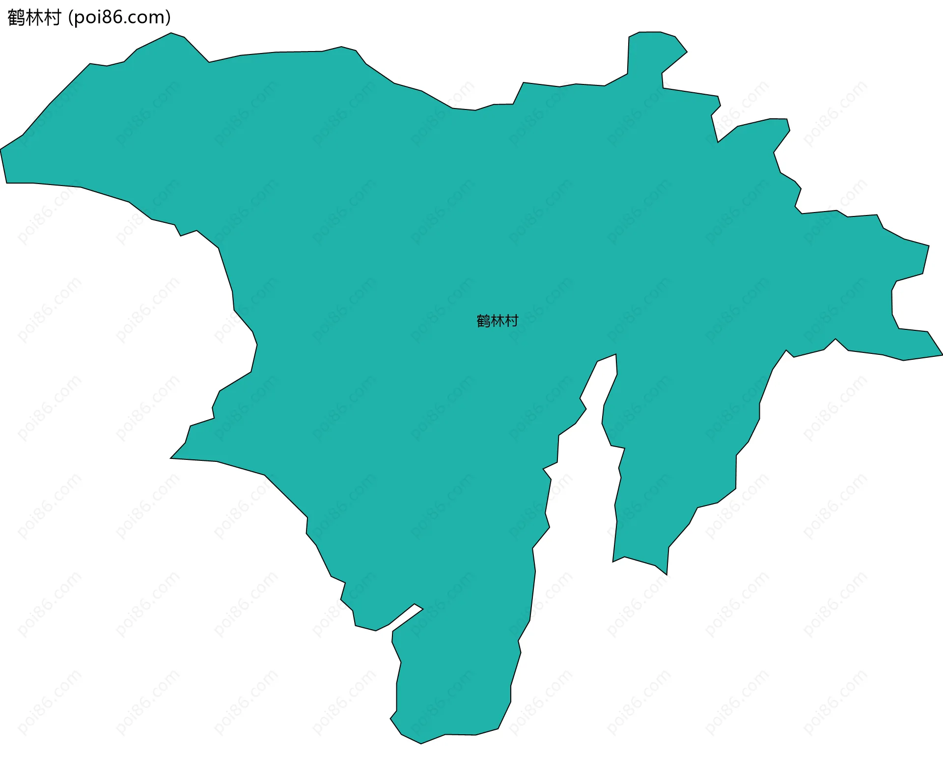 鹤林村边界地图