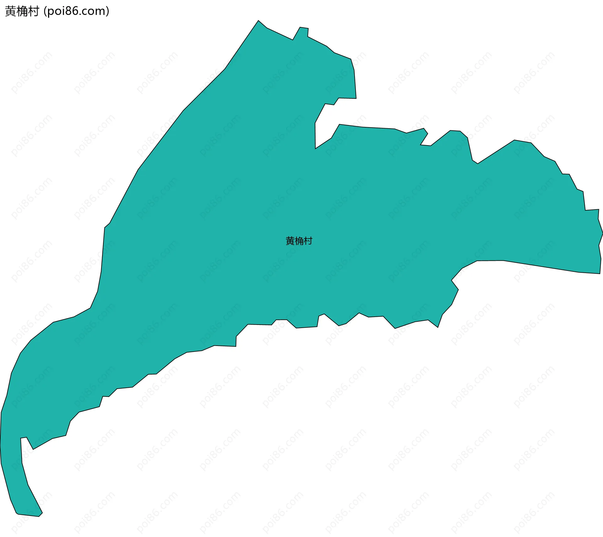 黄桷村边界地图