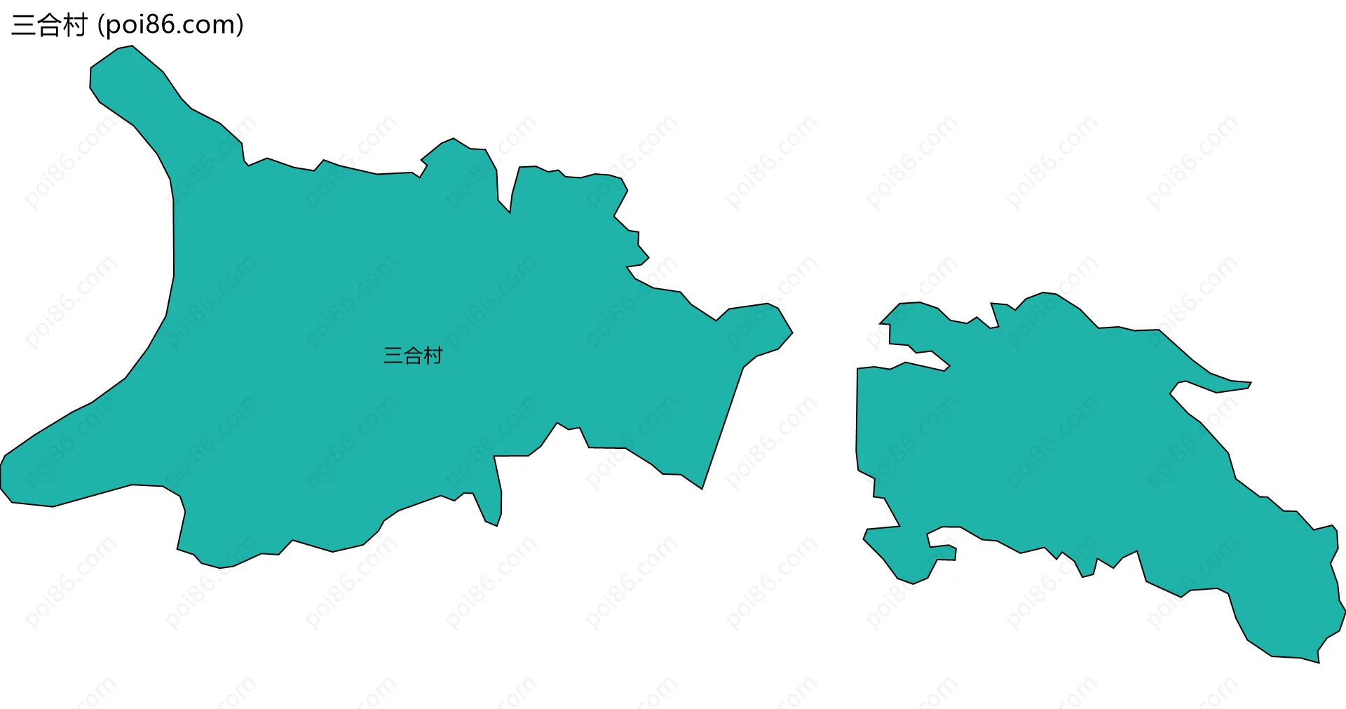 三合村边界地图