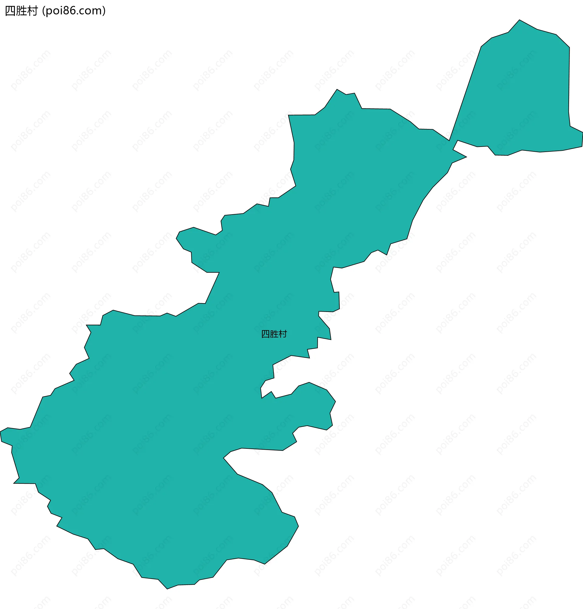 四胜村边界地图