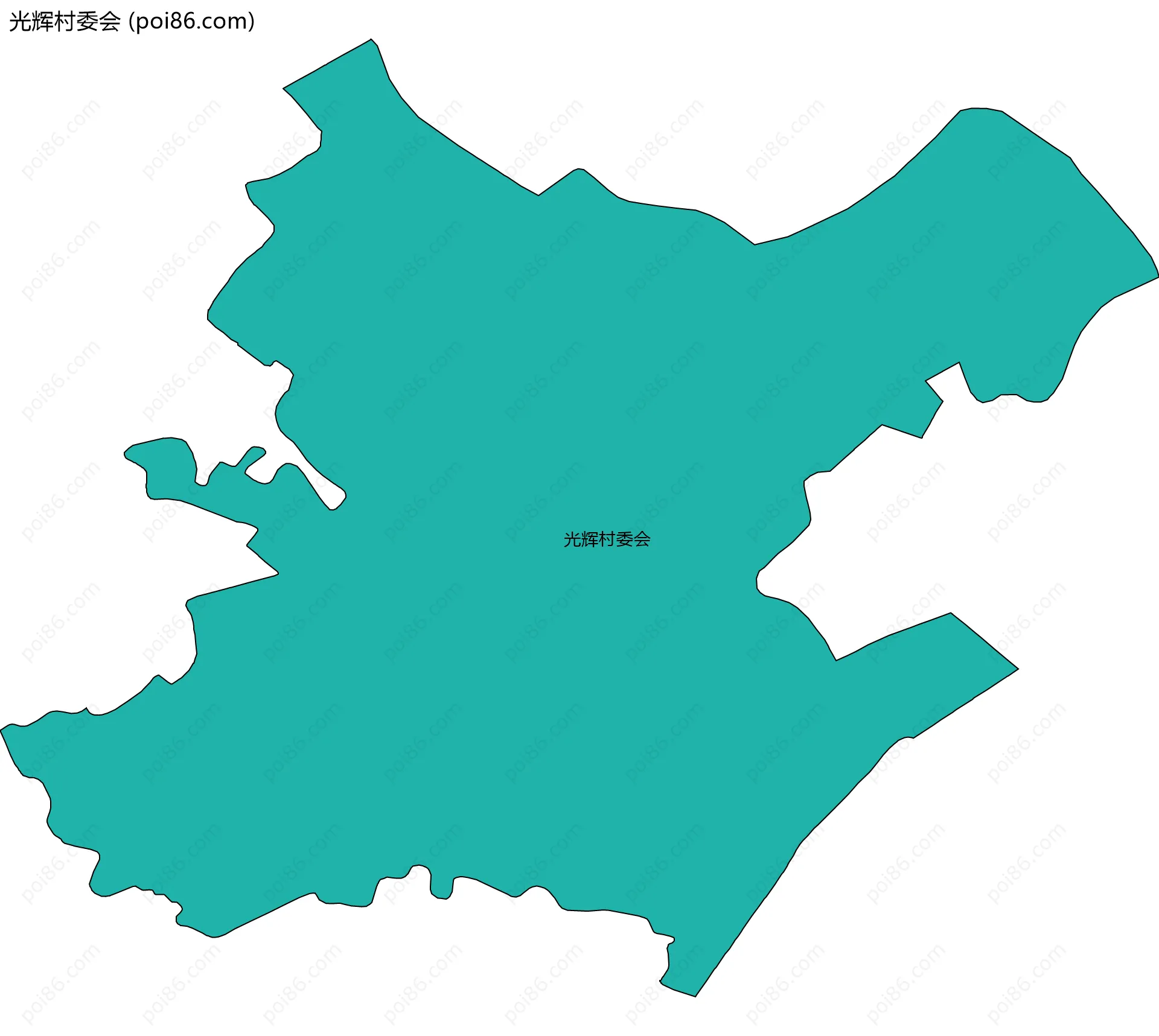 光辉村委会边界地图