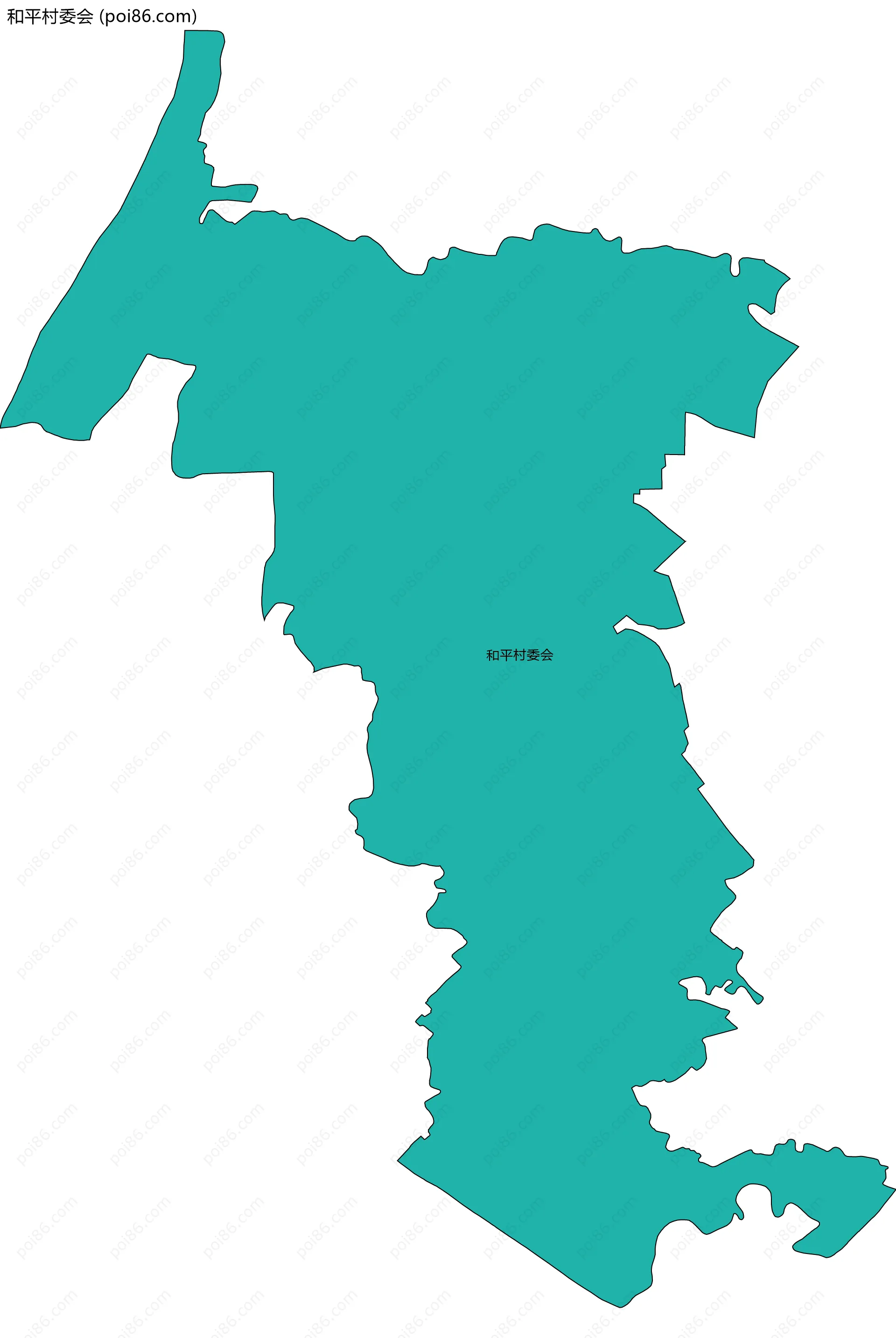 和平村委会边界地图