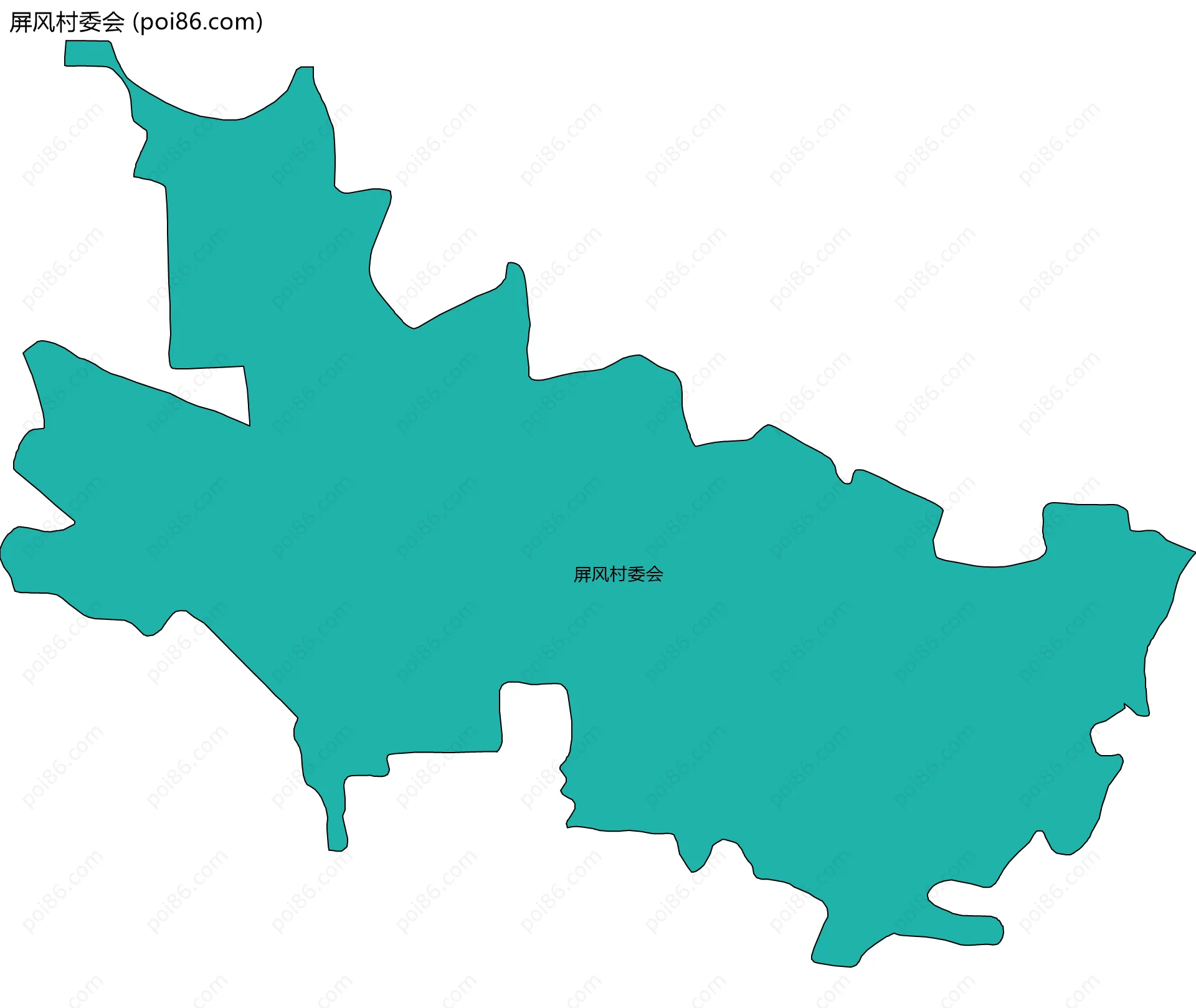 屏风村委会边界地图