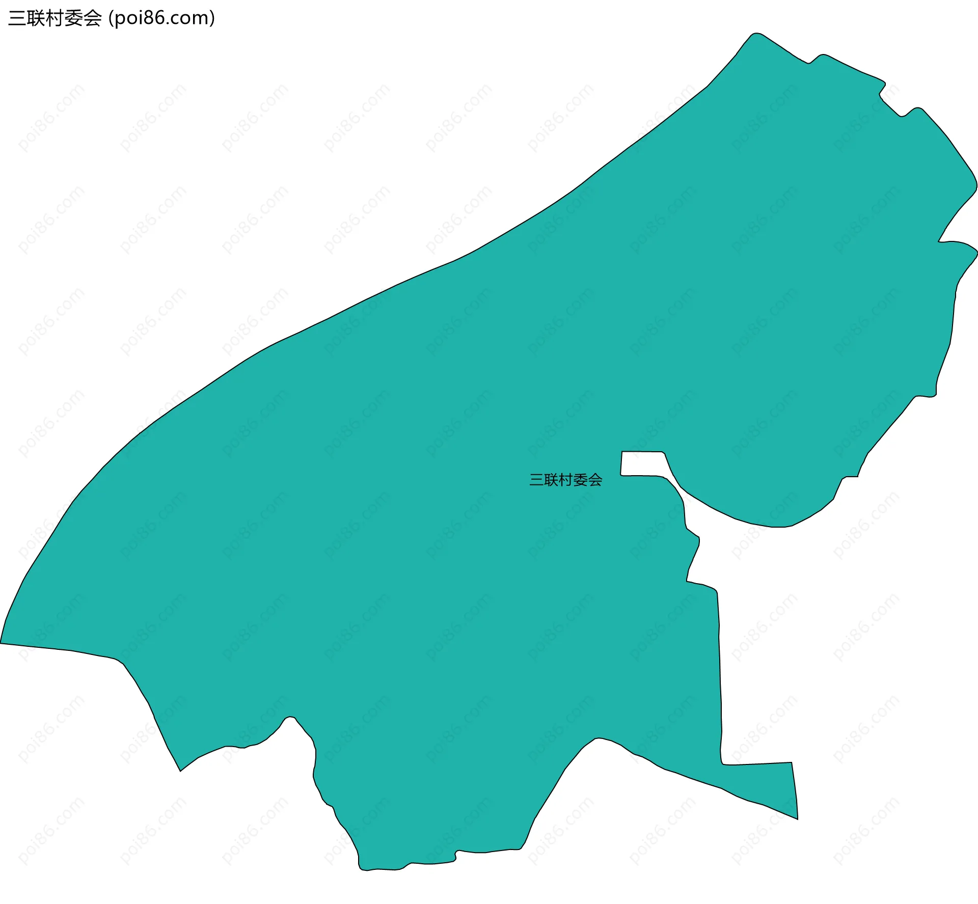 三联村委会边界地图