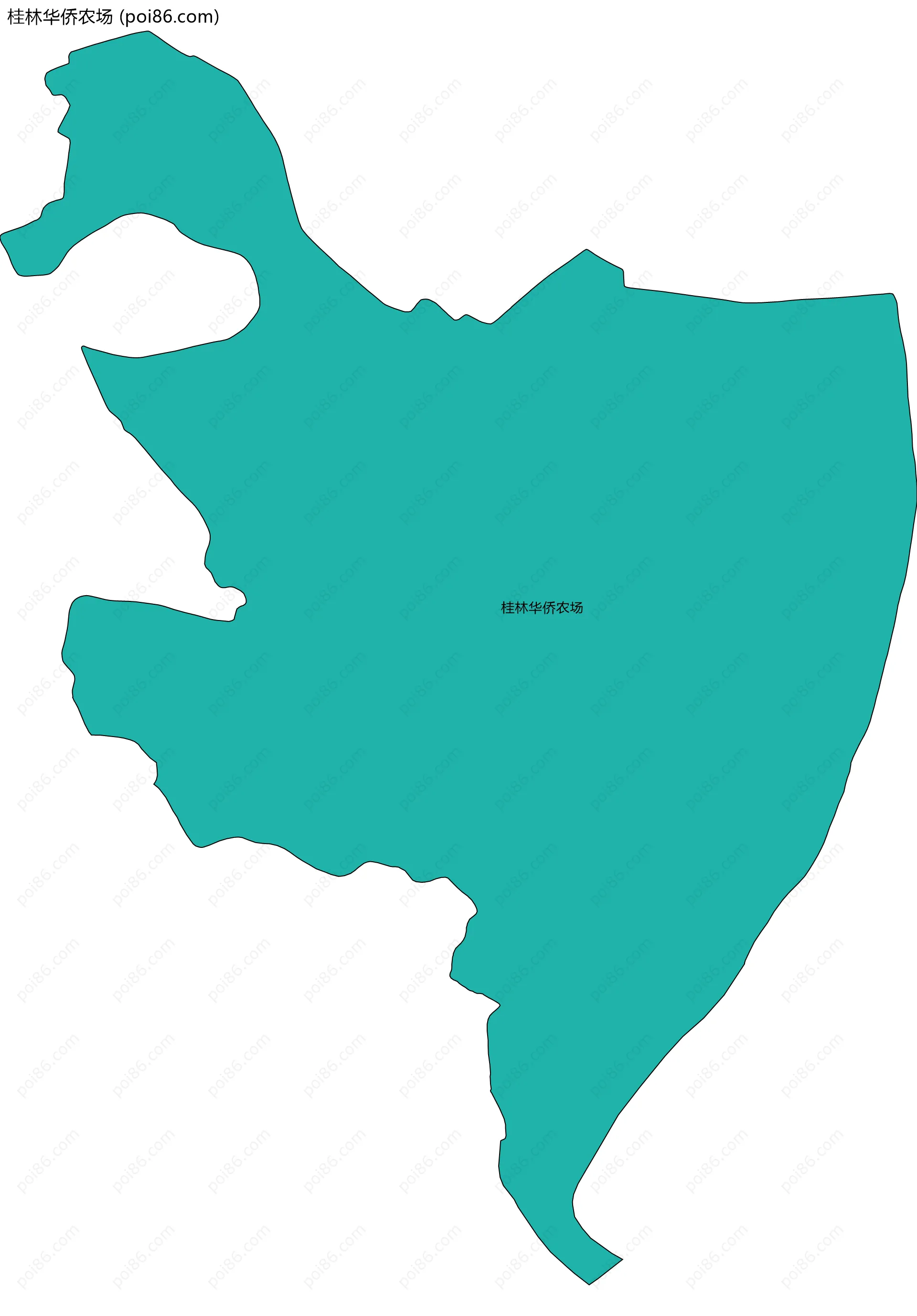 桂林华侨农场边界地图