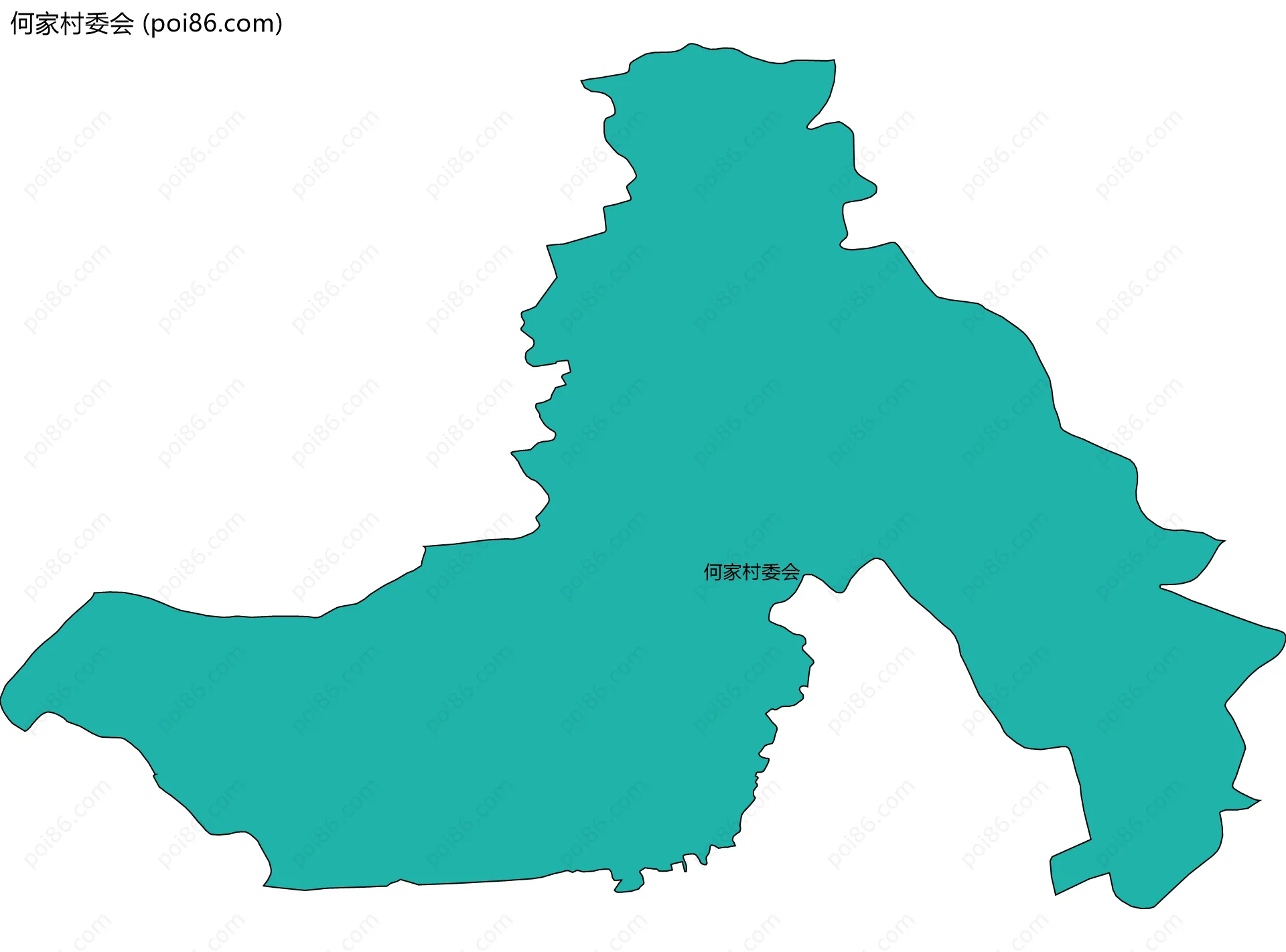 何家村委会边界地图
