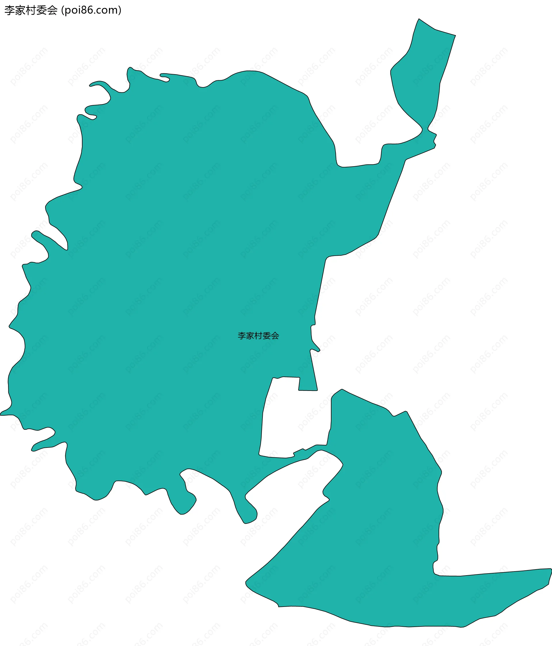 李家村委会边界地图