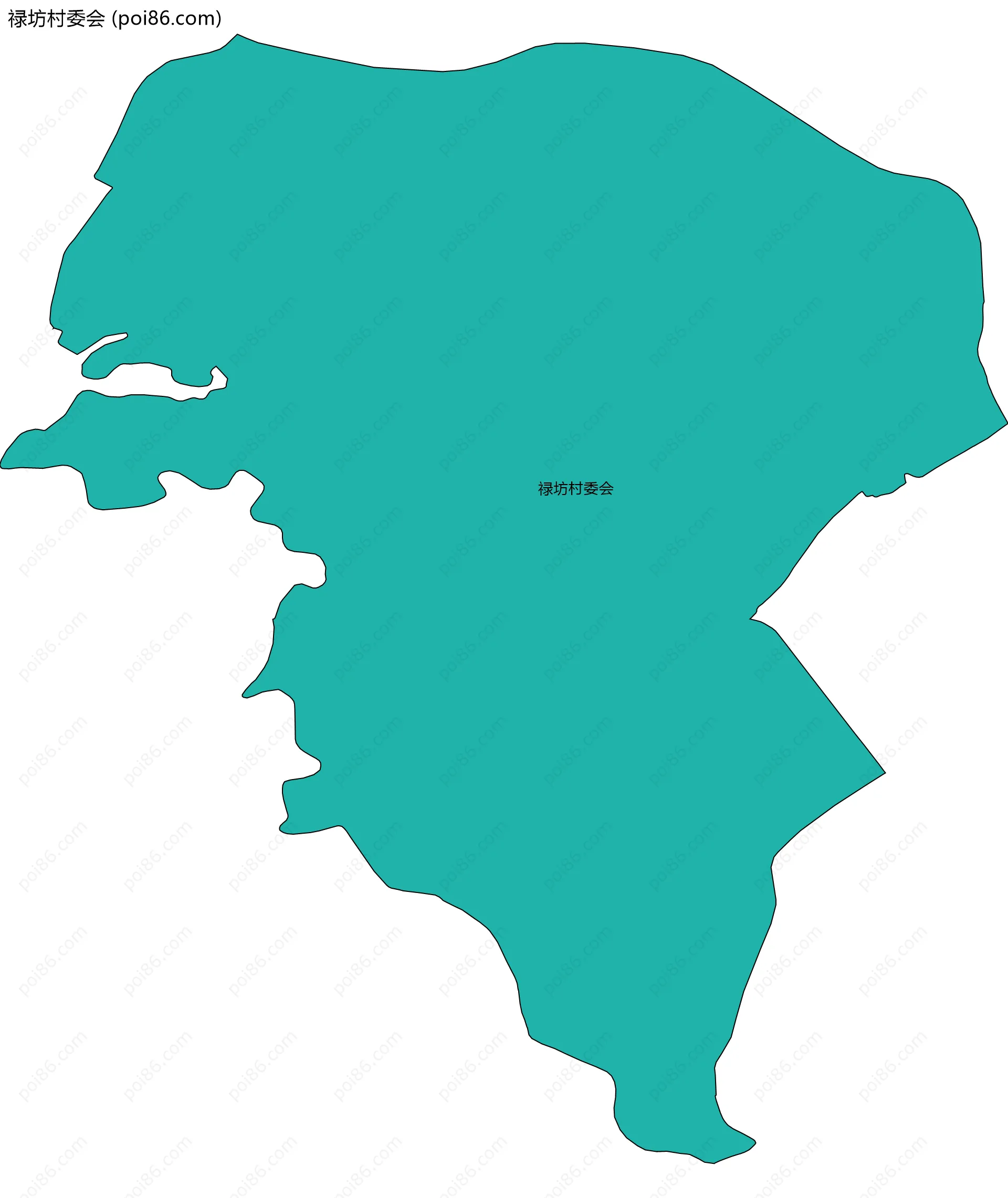 禄坊村委会边界地图