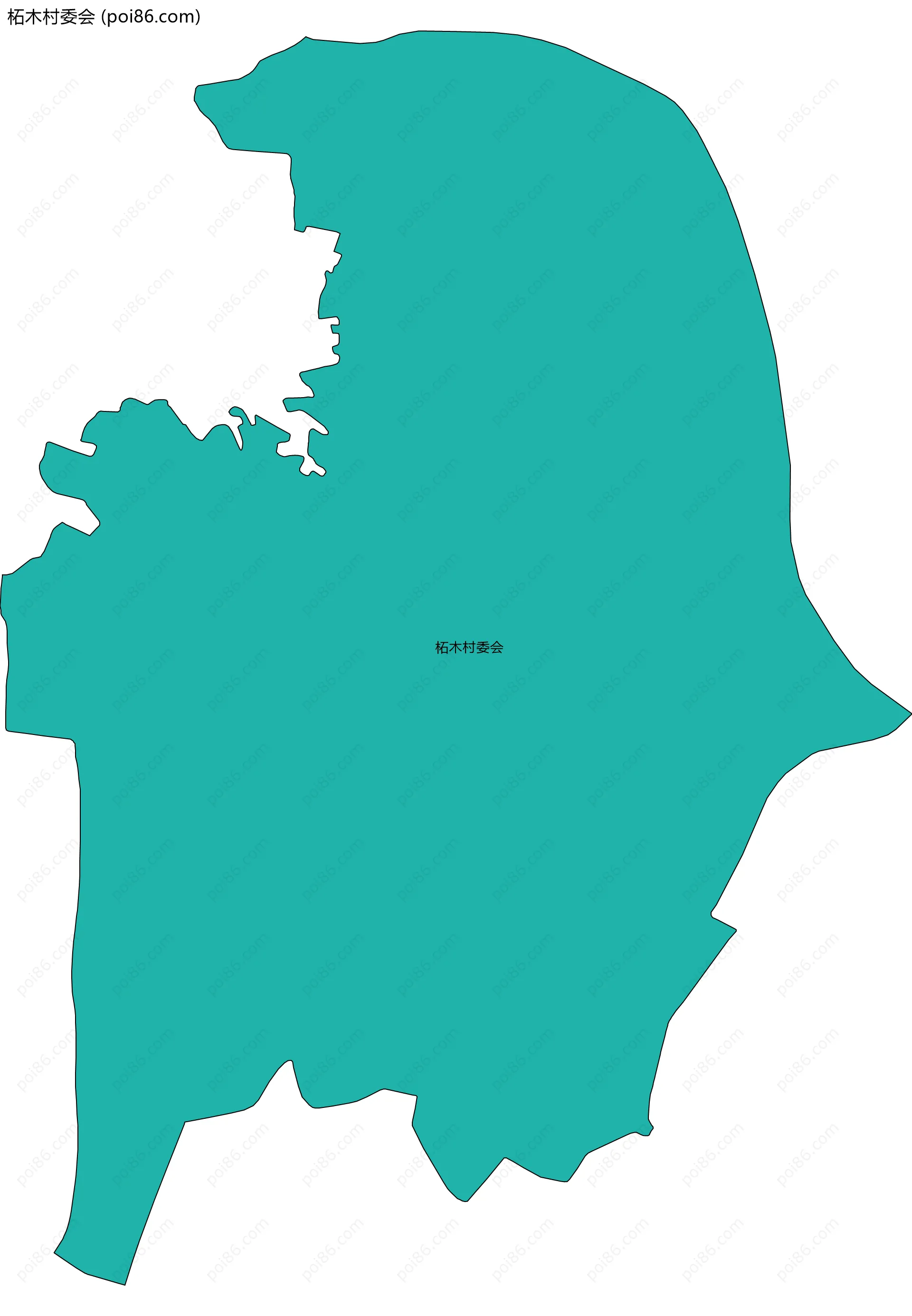 柘木村委会边界地图