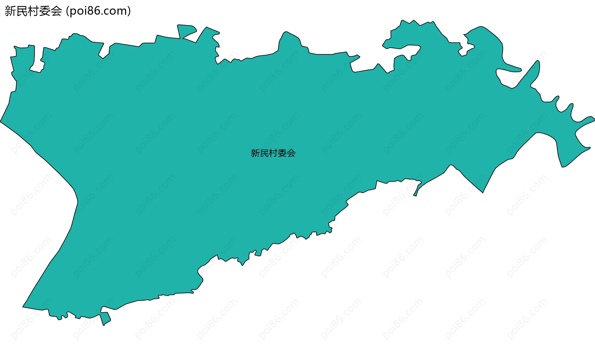 新民村委会边界地图