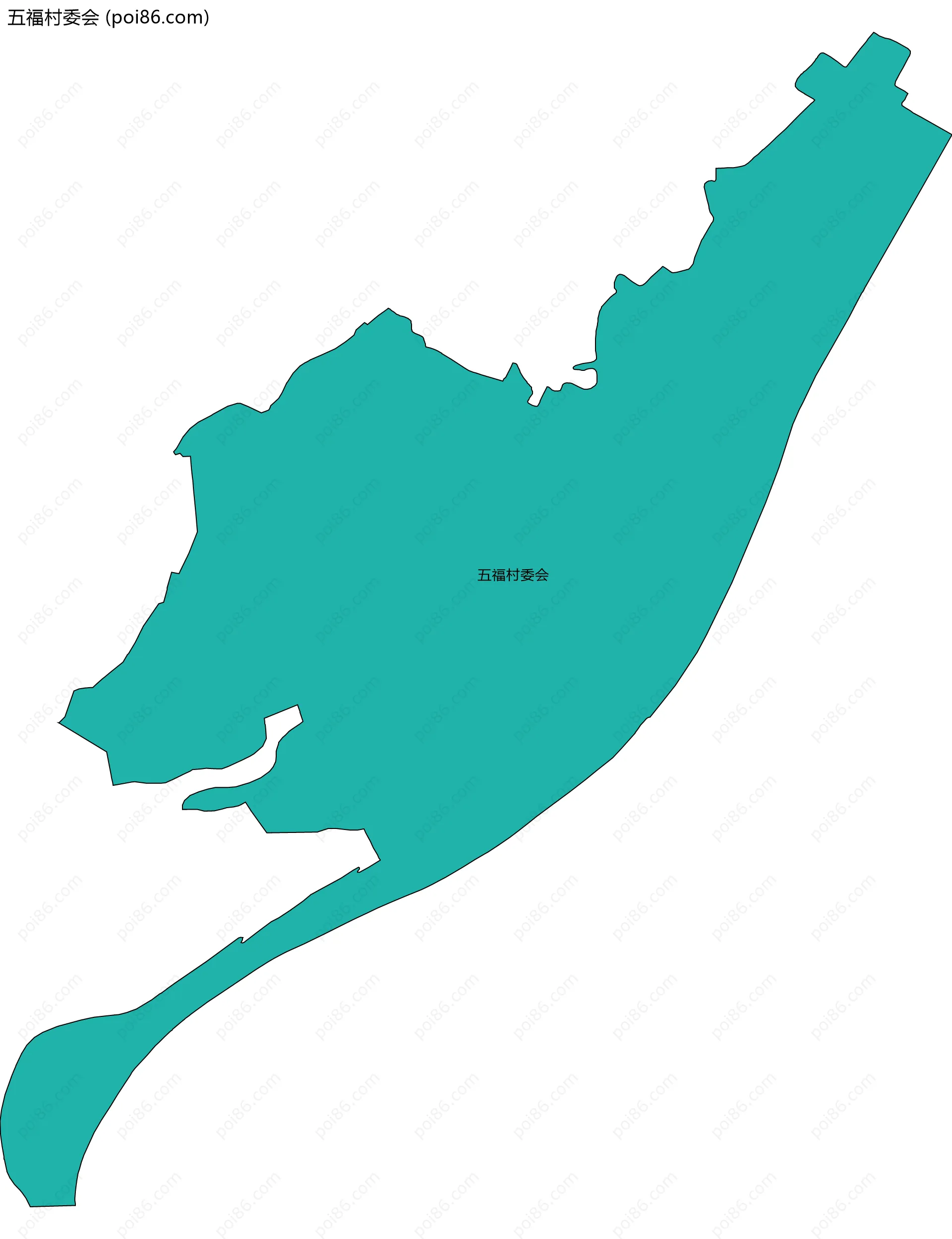 五福村委会边界地图
