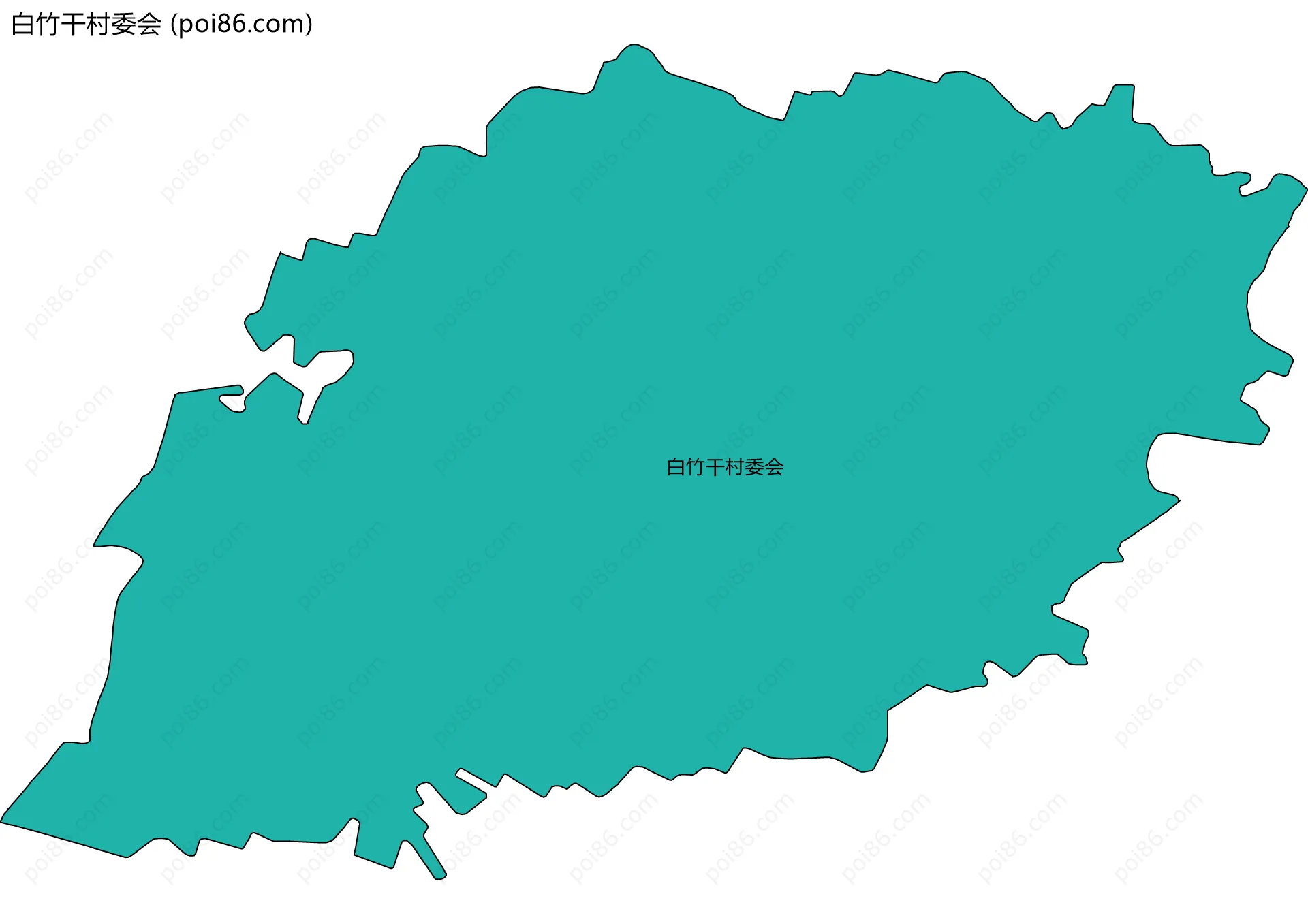 白竹干村委会边界地图