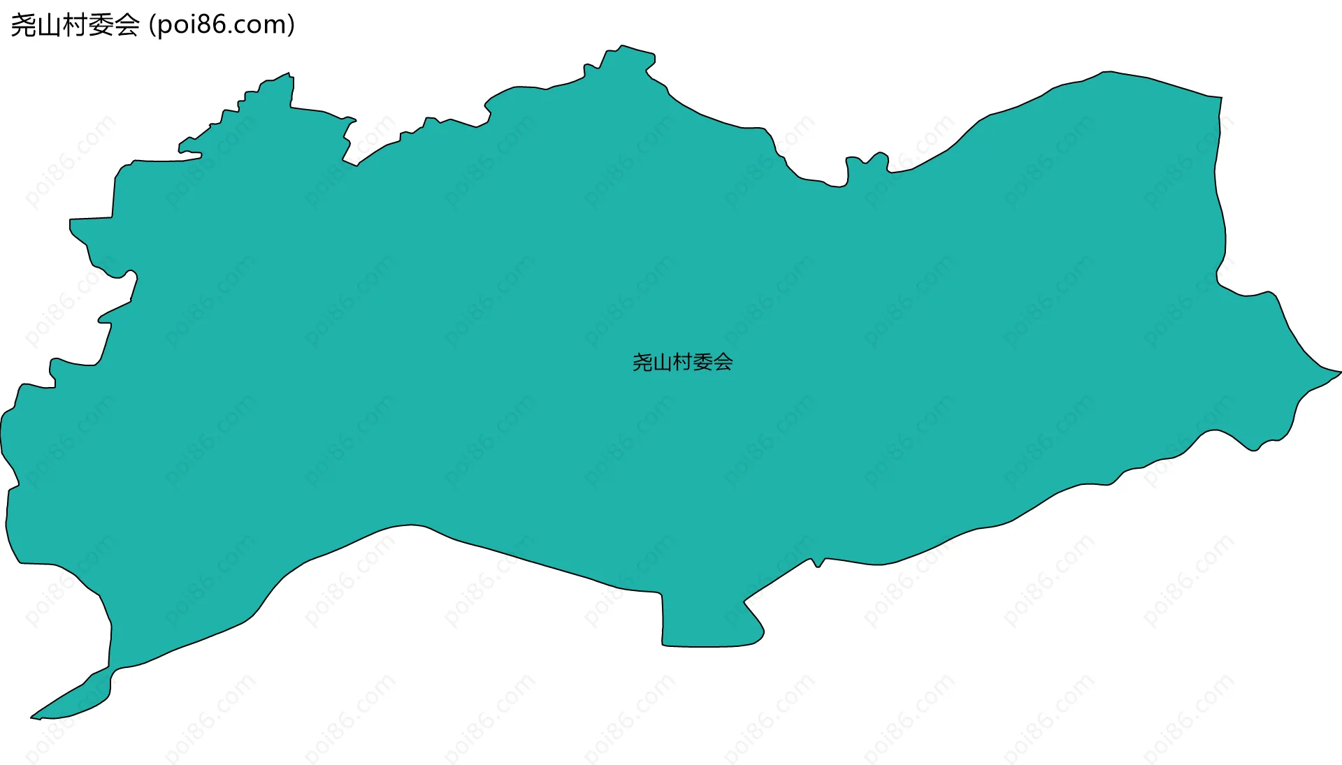 尧山村委会边界地图