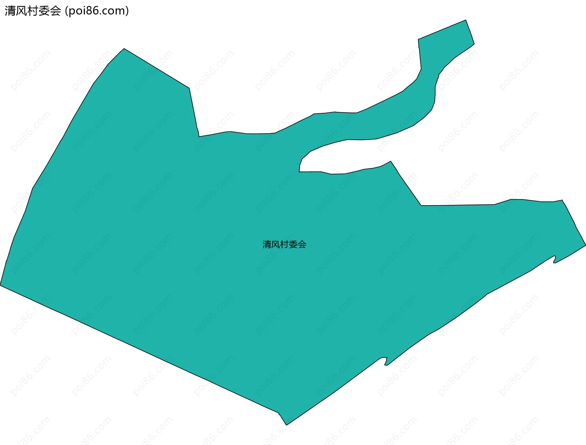 清风村委会边界地图