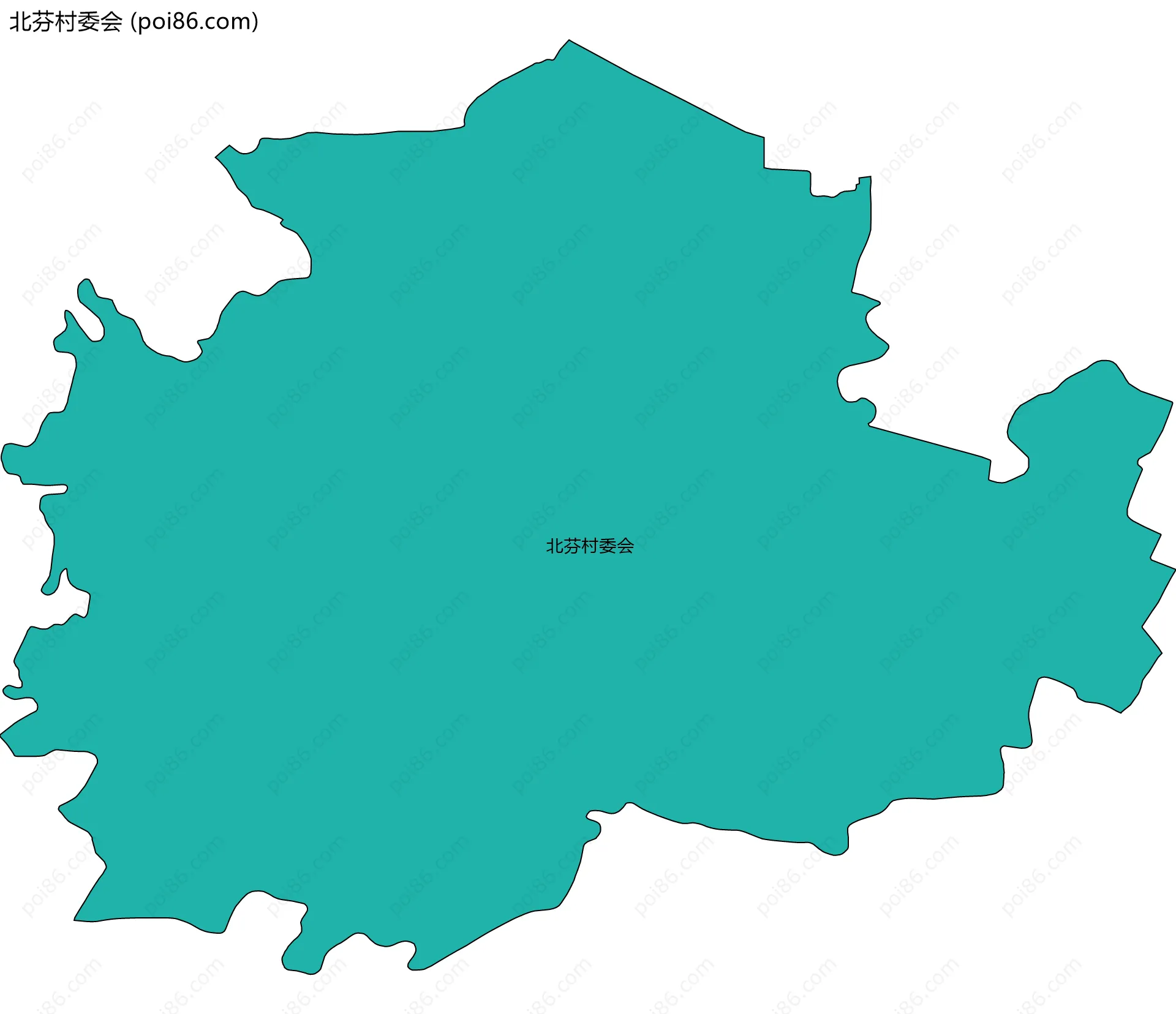 北芬村委会边界地图