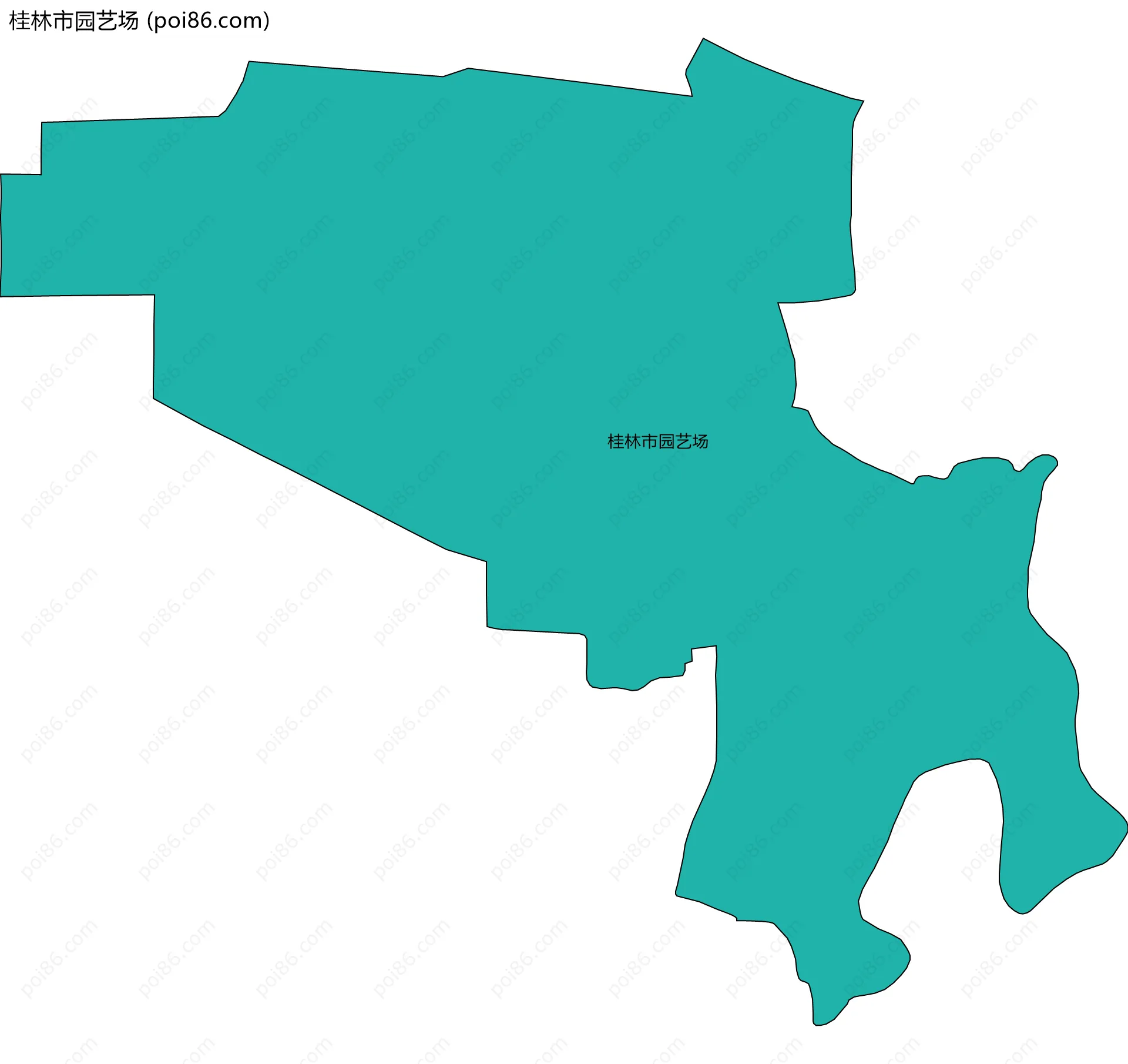 桂林市园艺场边界地图