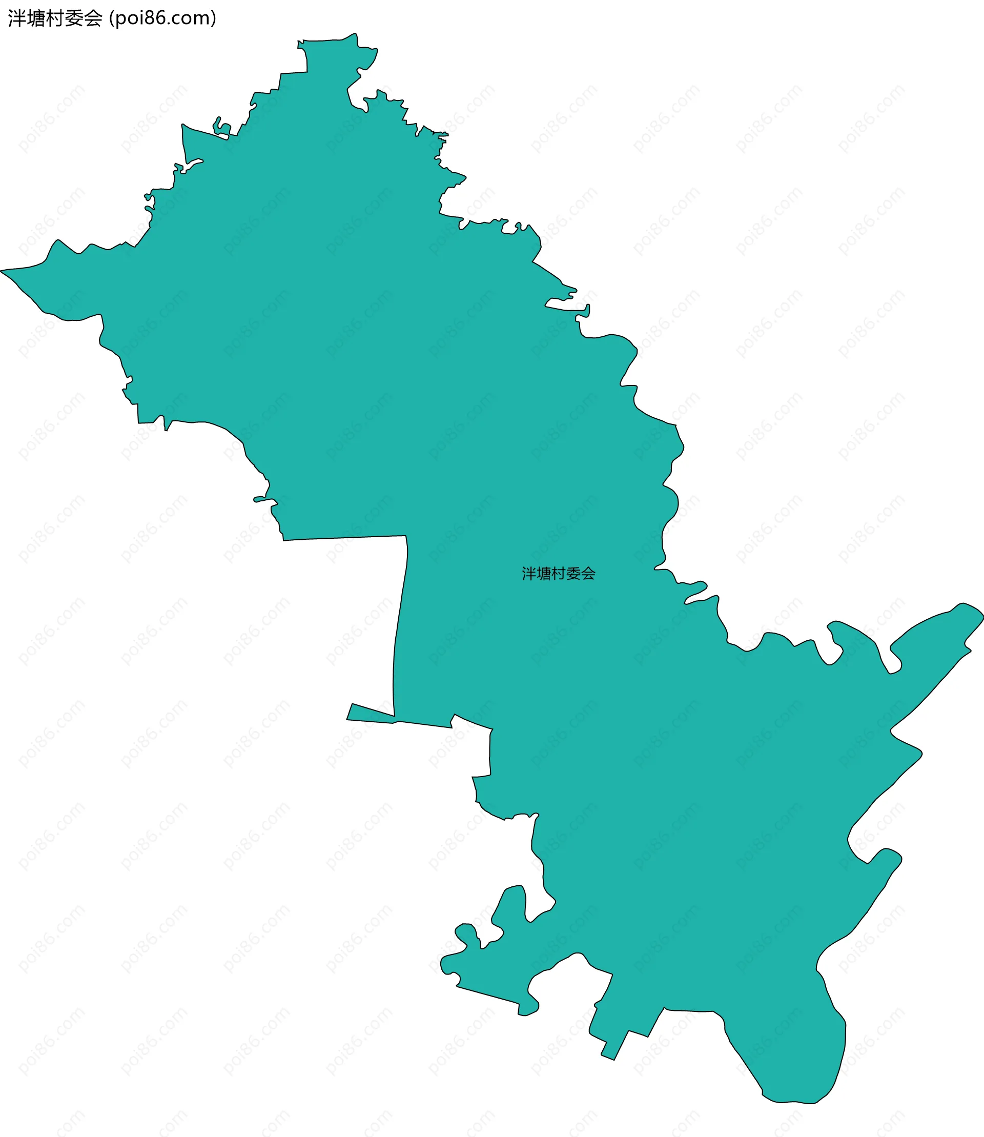 泮塘村委会边界地图