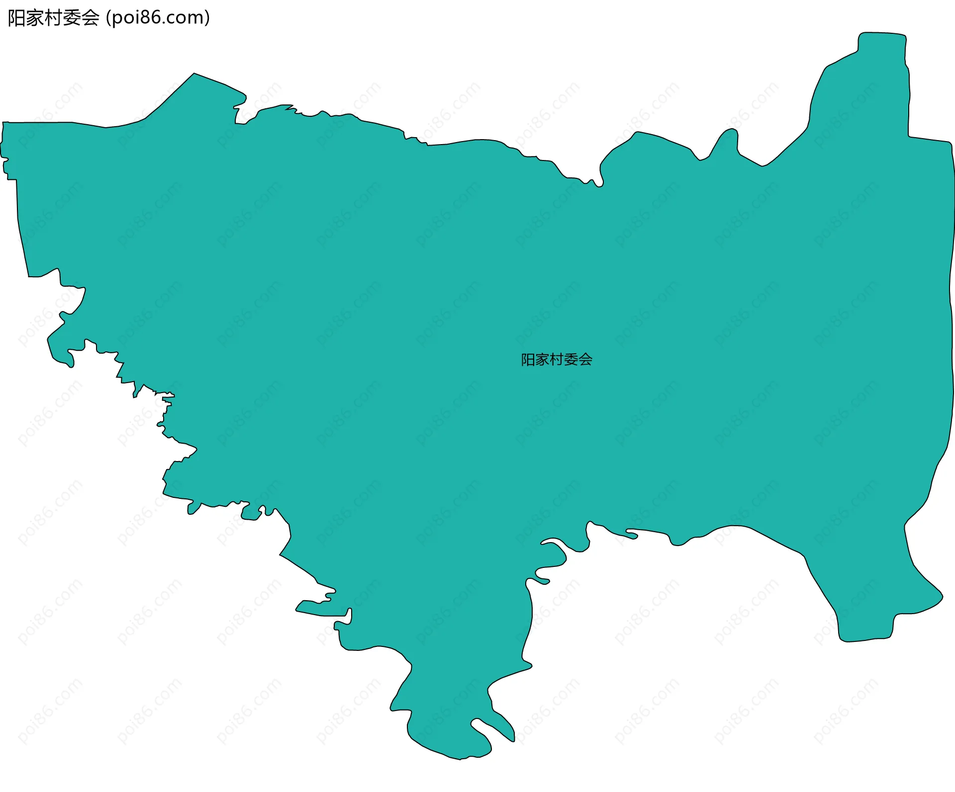 阳家村委会边界地图