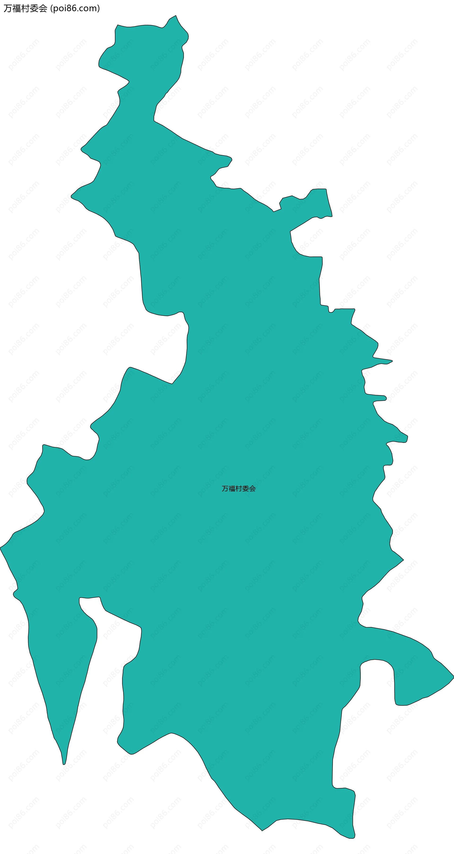 万福村委会边界地图