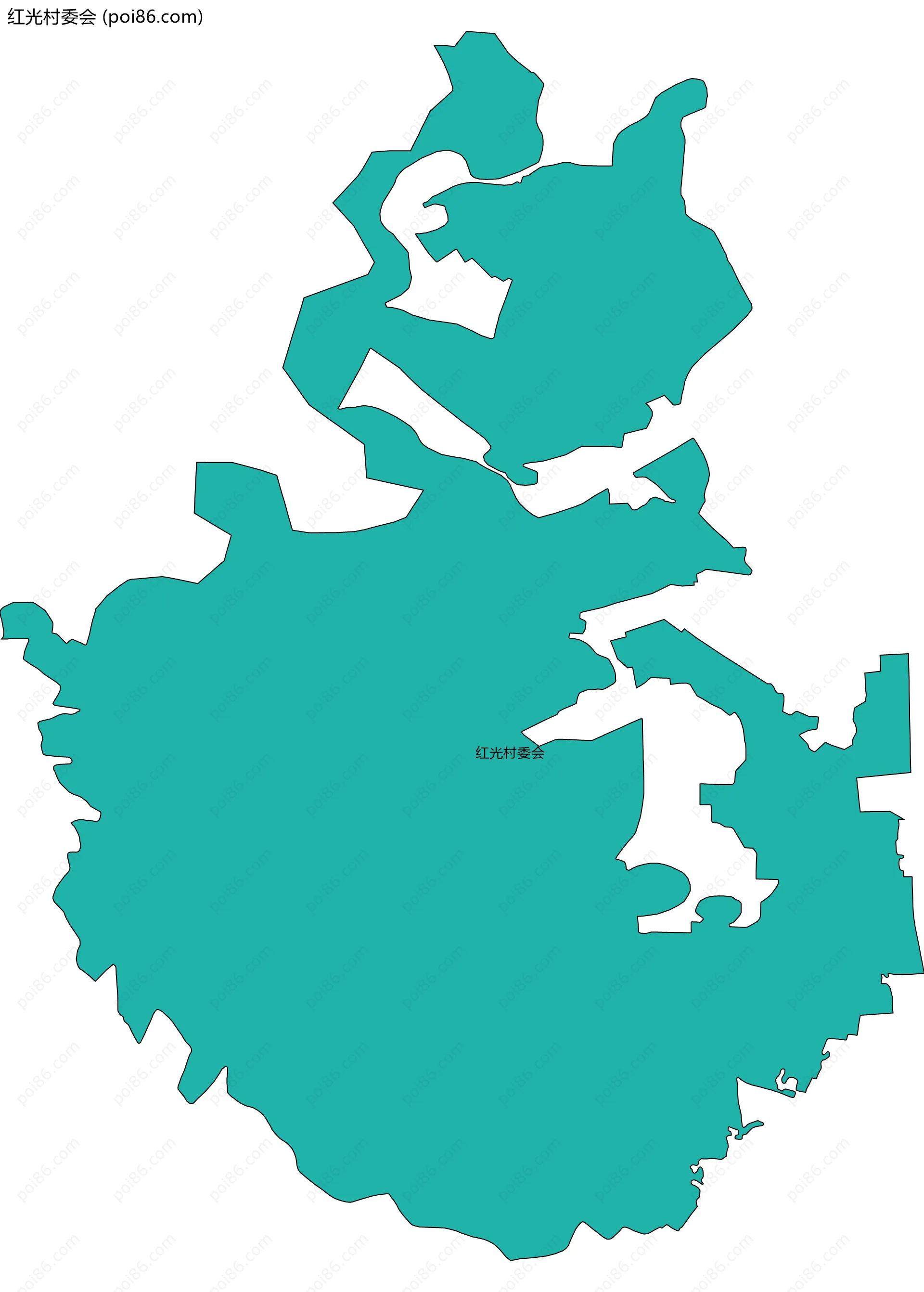 红光村委会边界地图