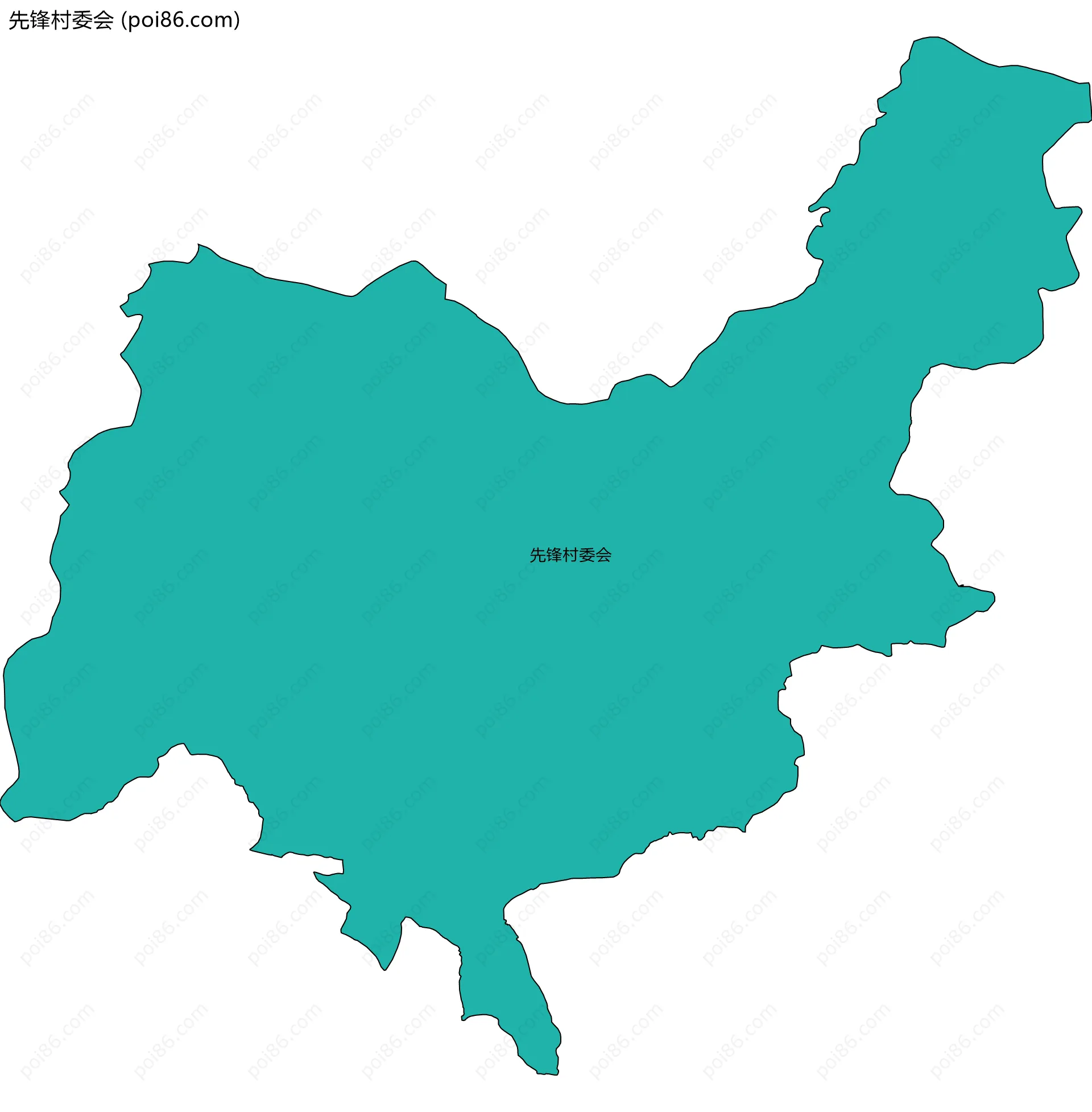 先锋村委会边界地图