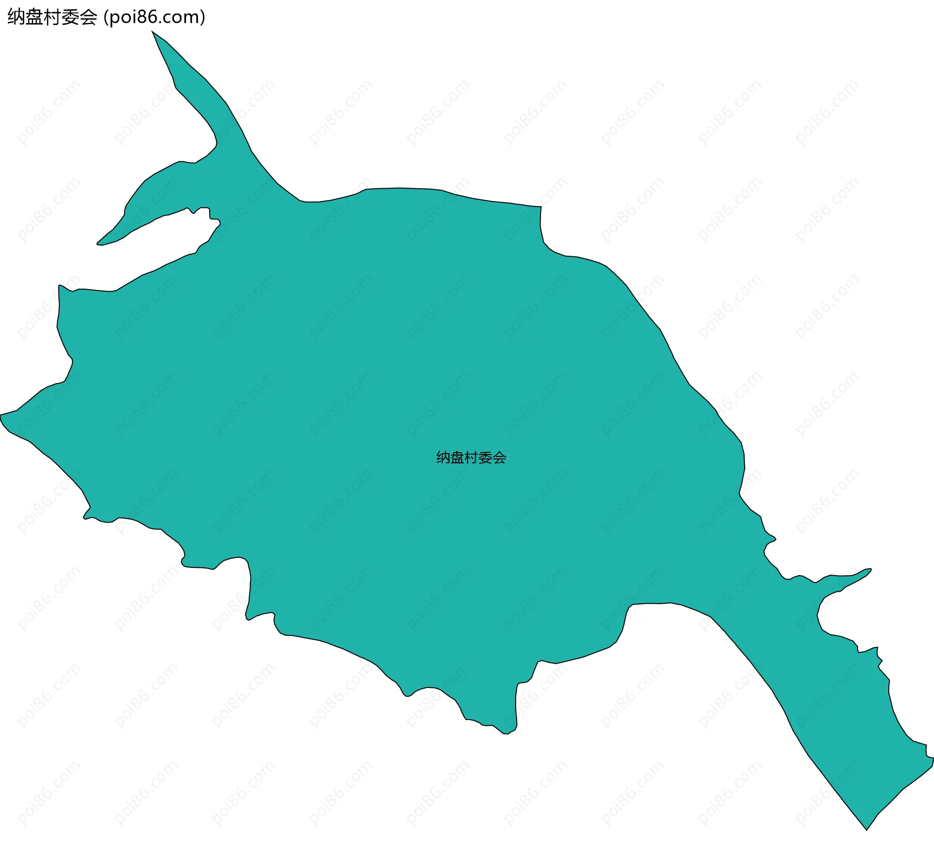 纳盘村委会边界地图
