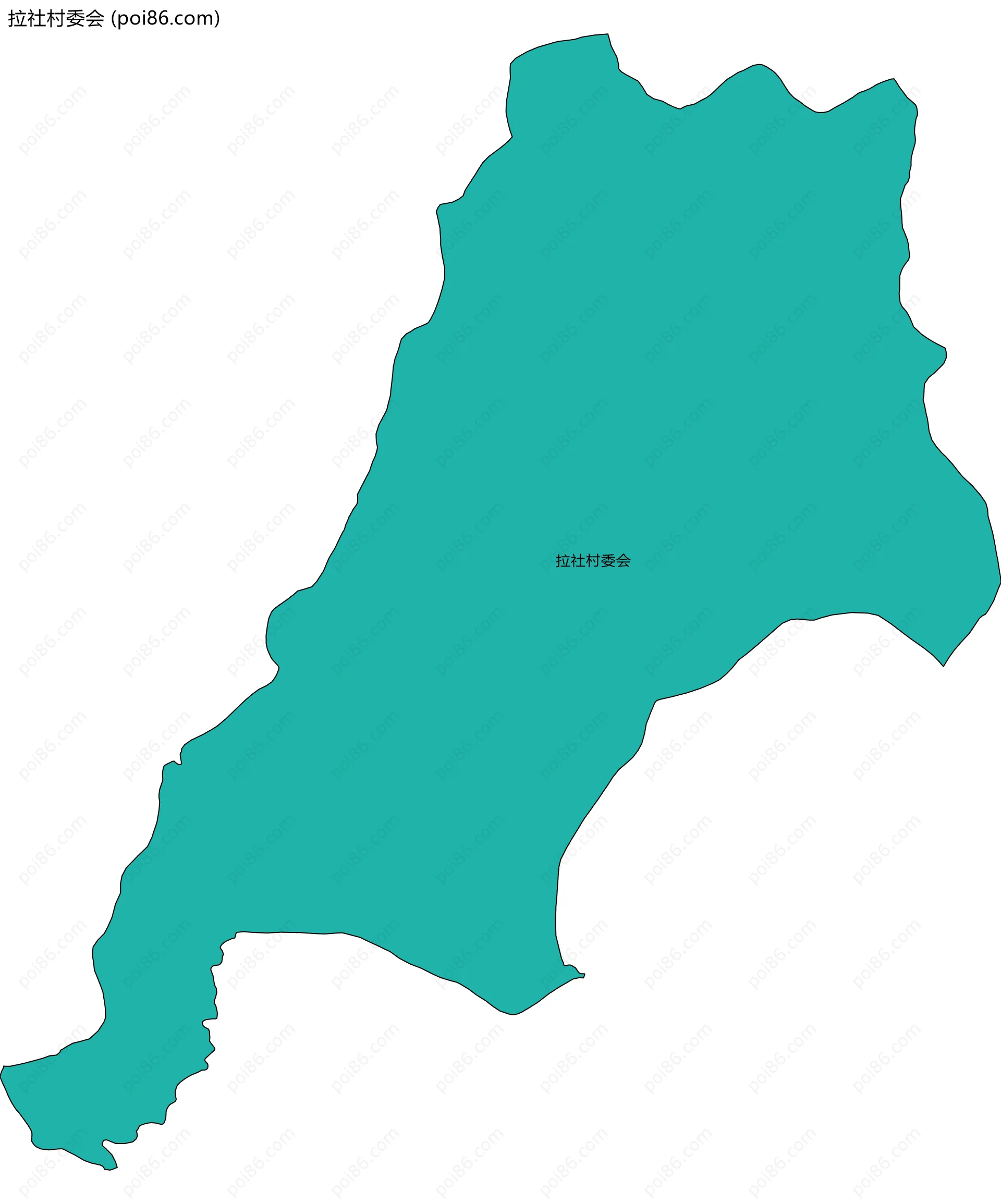 拉社村委会边界地图