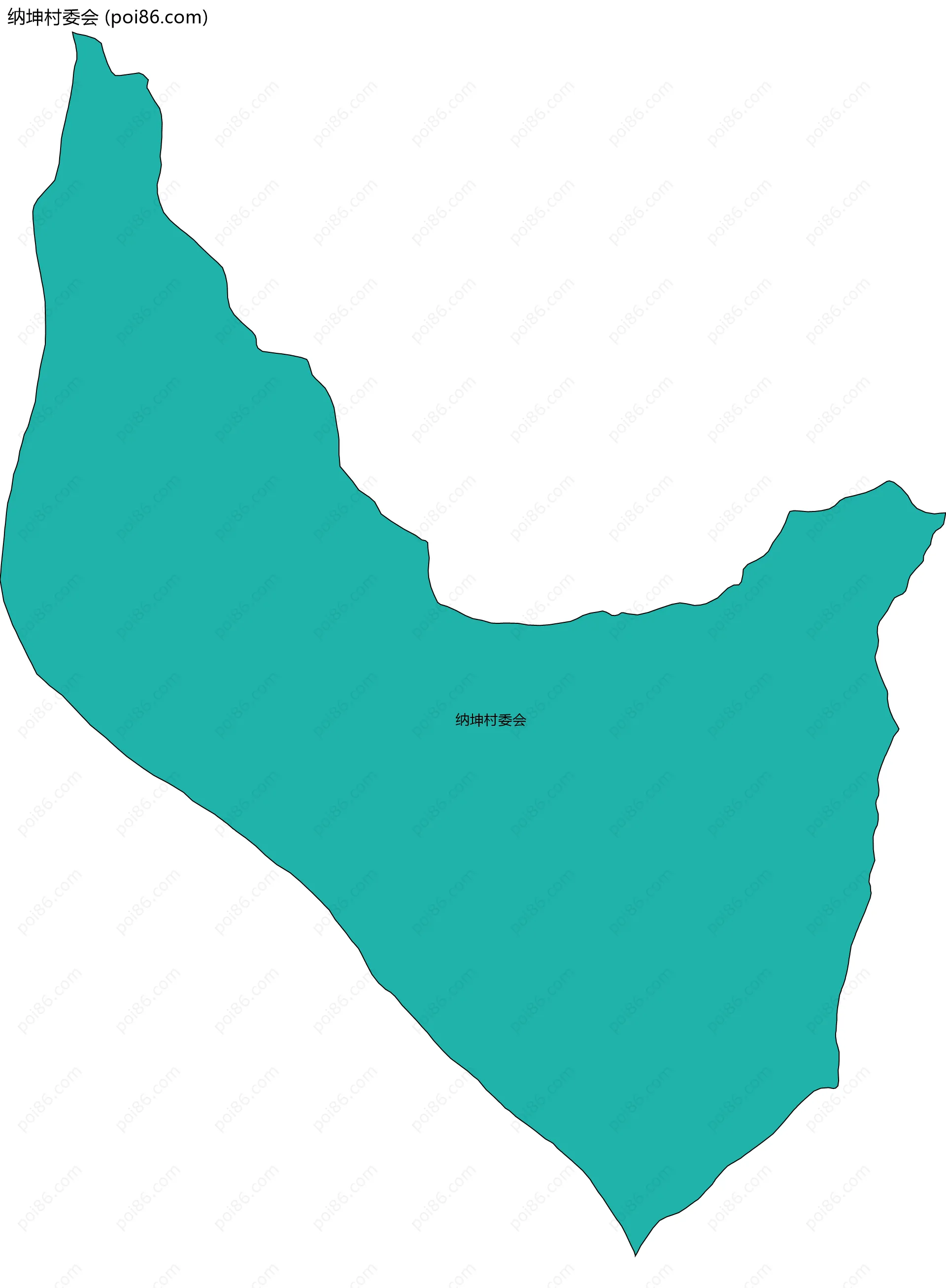纳坤村委会边界地图