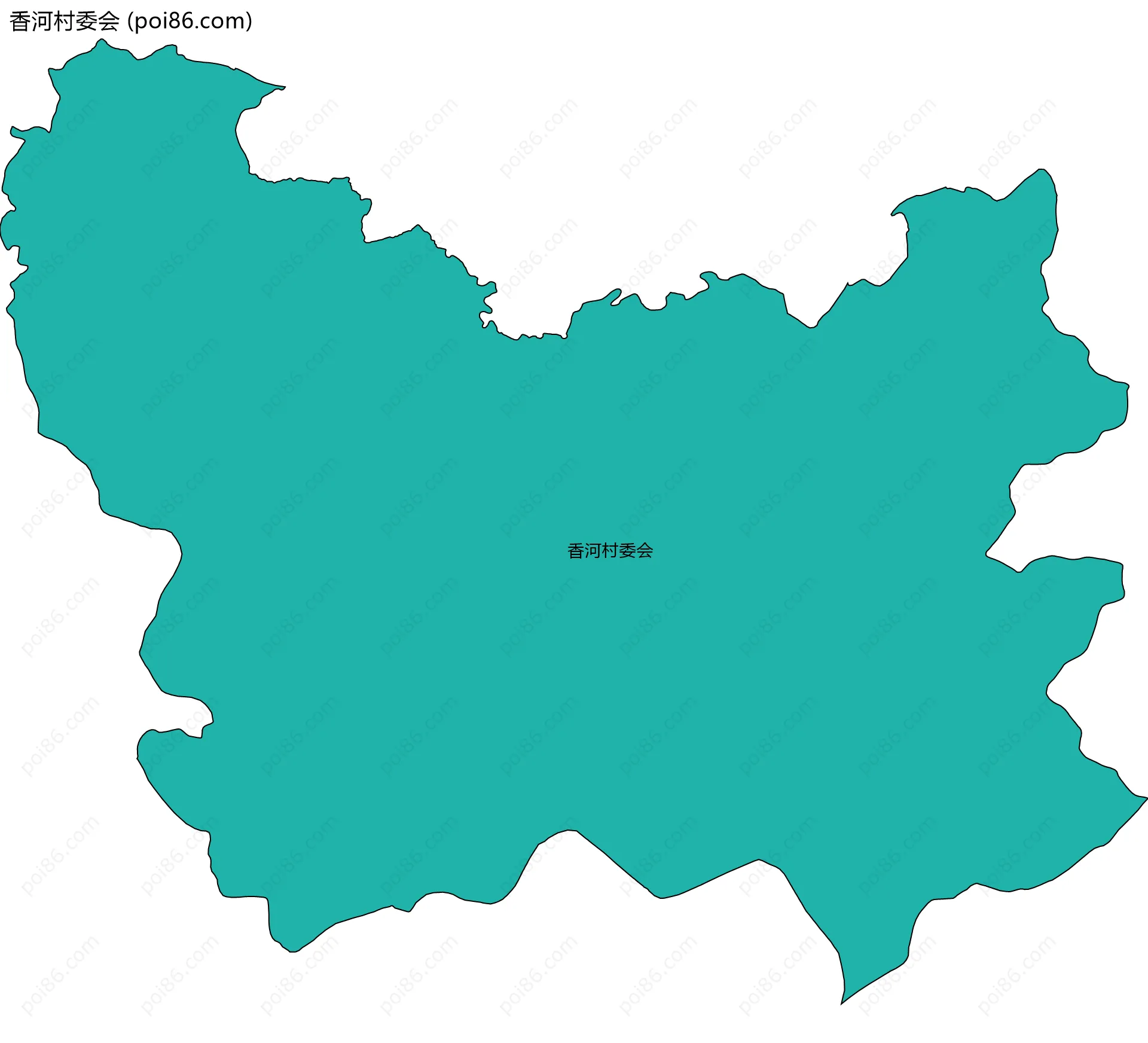 香河村委会边界地图