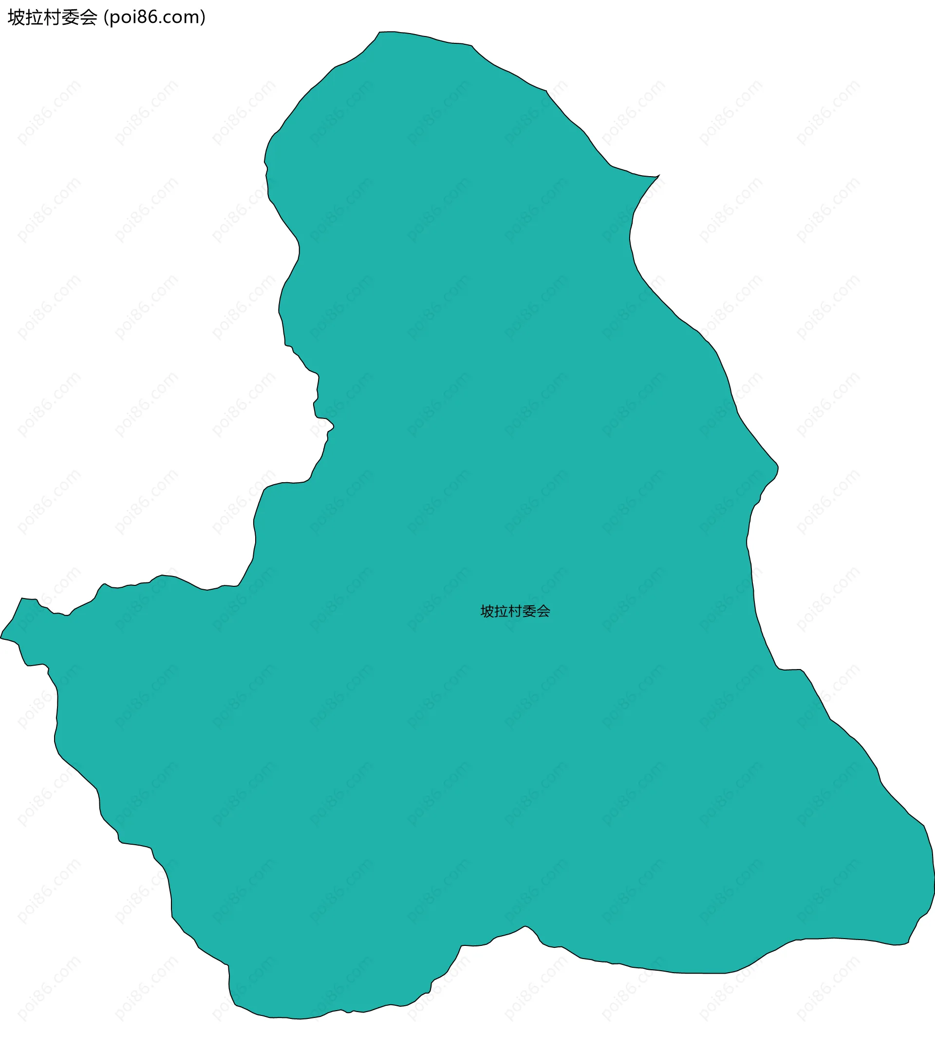 坡拉村委会边界地图