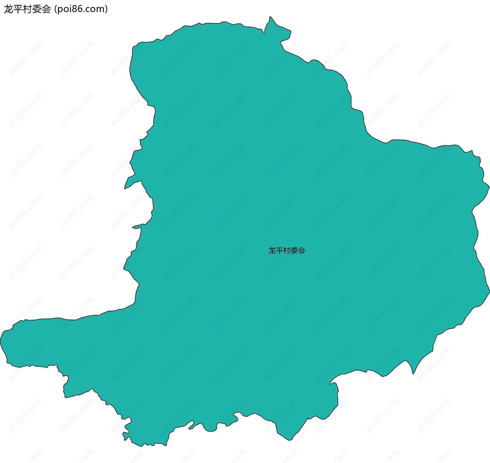 龙平村委会边界地图