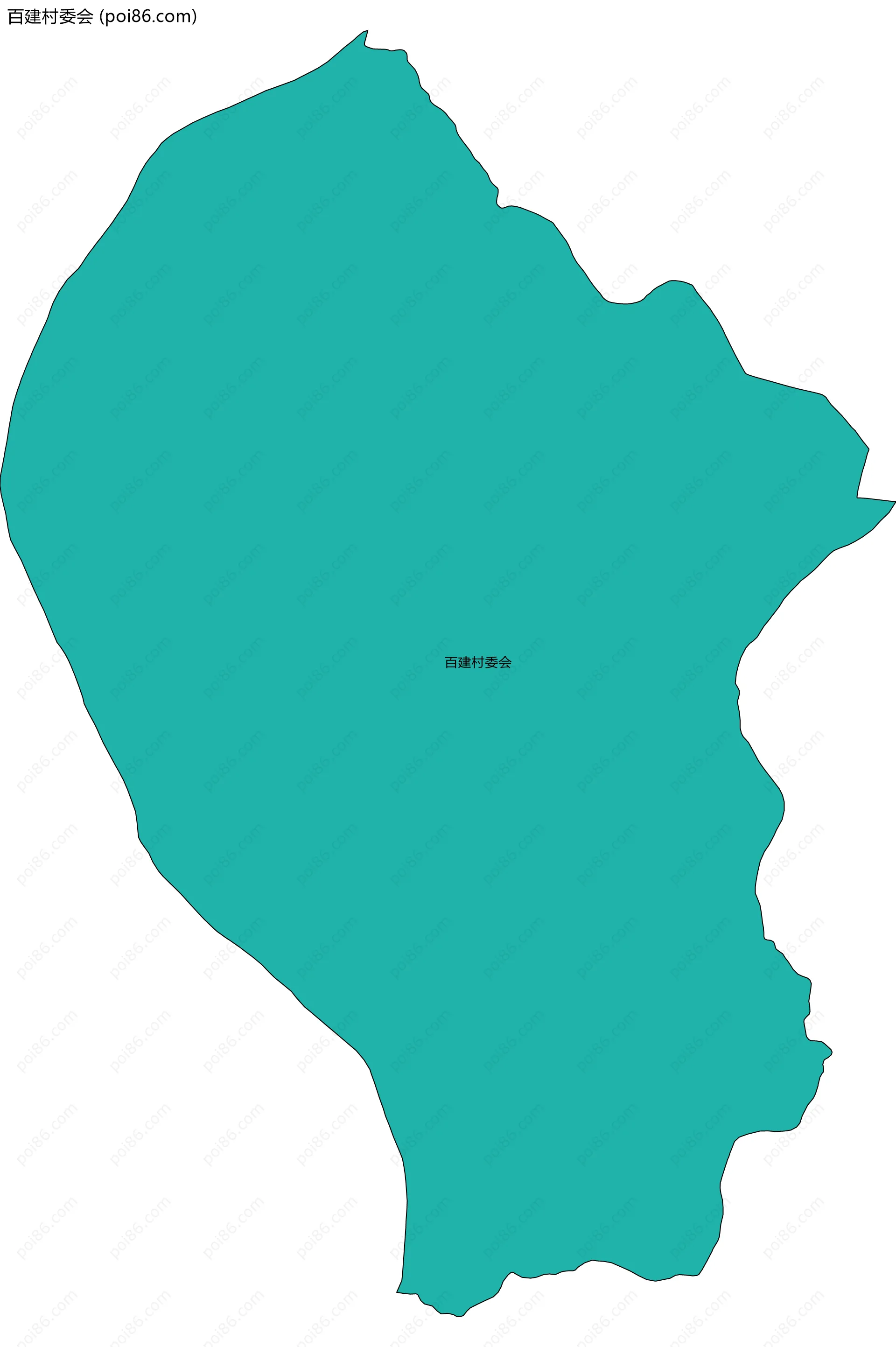 百建村委会边界地图