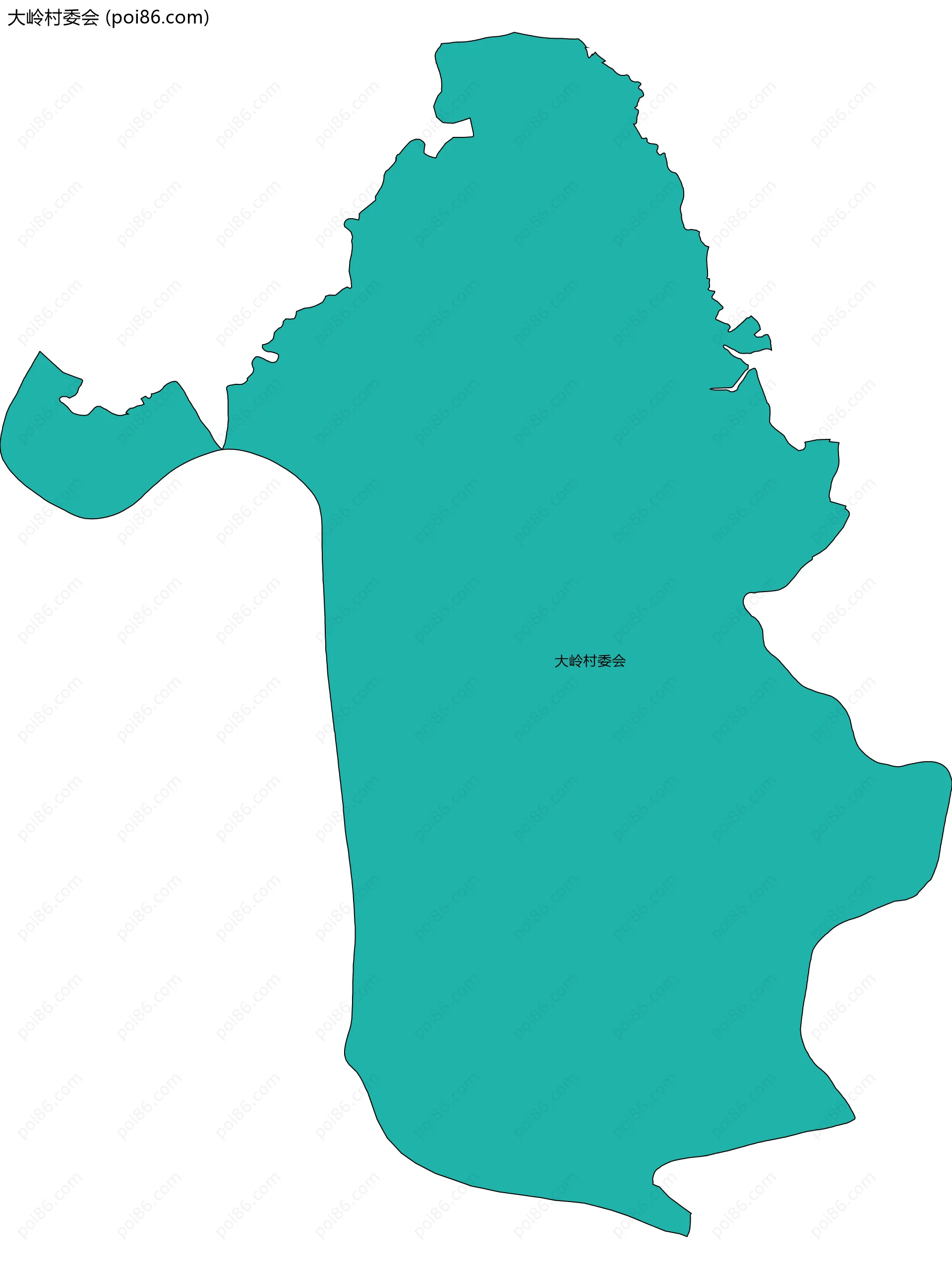 大岭村委会边界地图