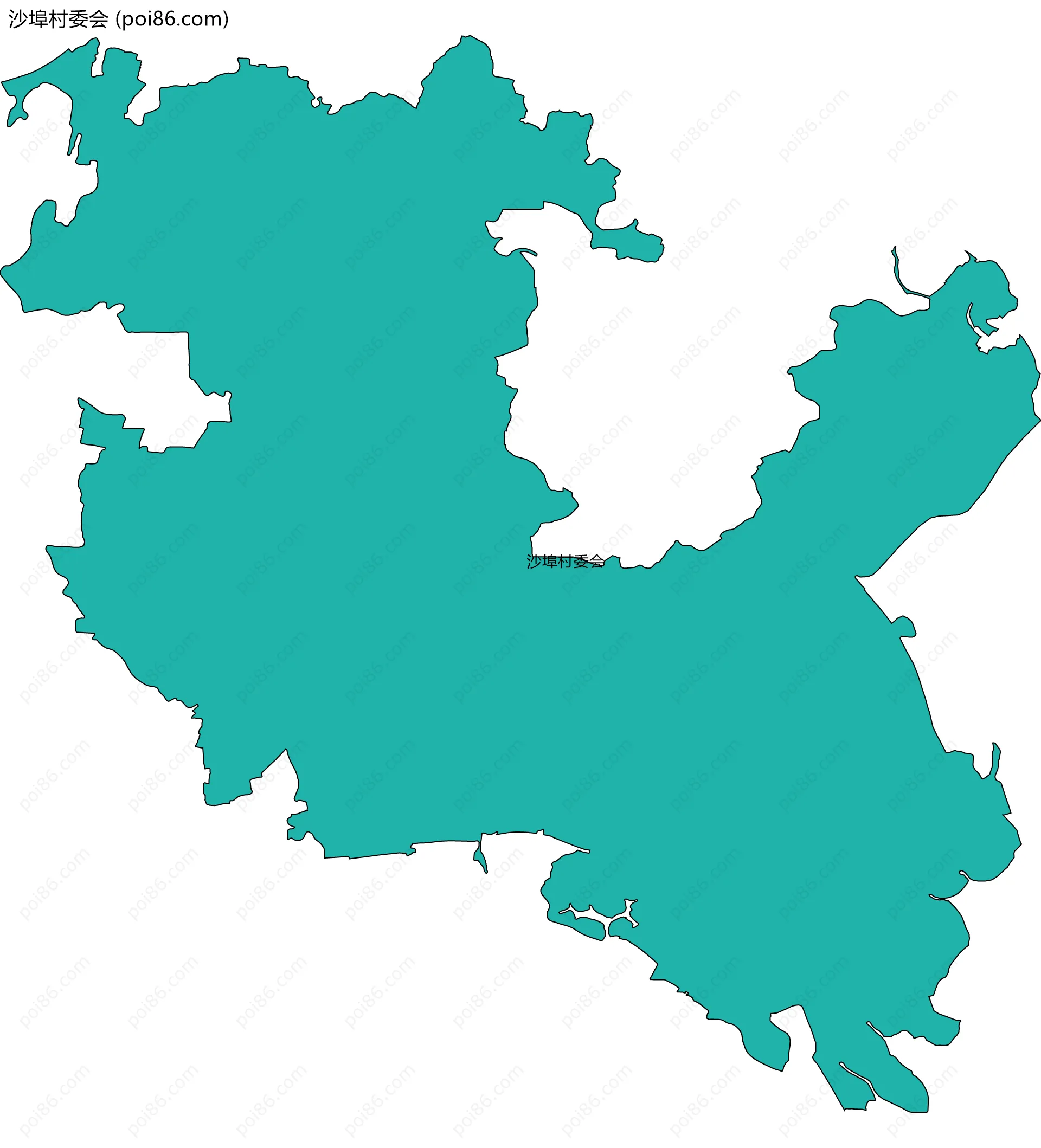 沙埠村委会边界地图