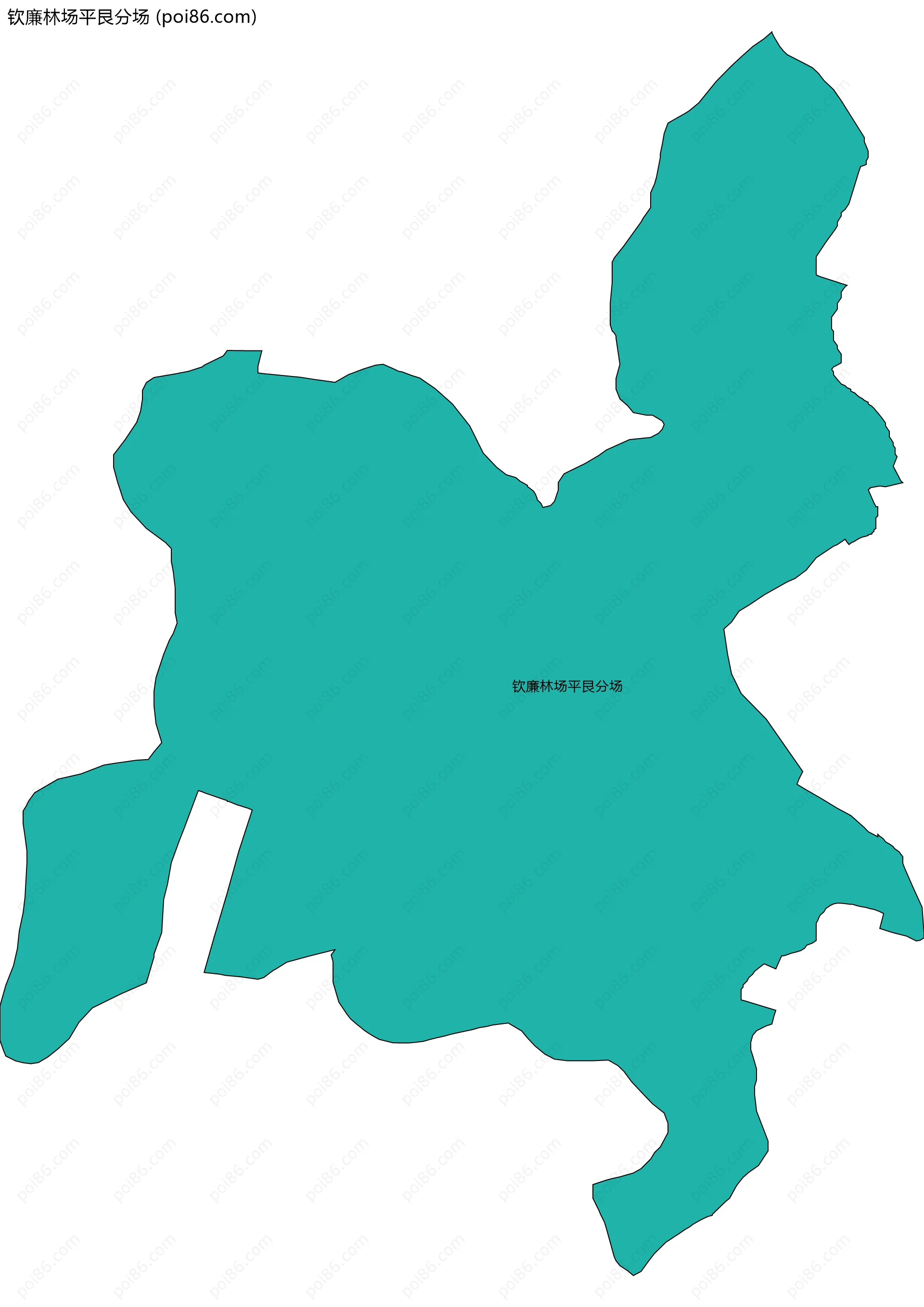 钦廉林场平艮分场边界地图