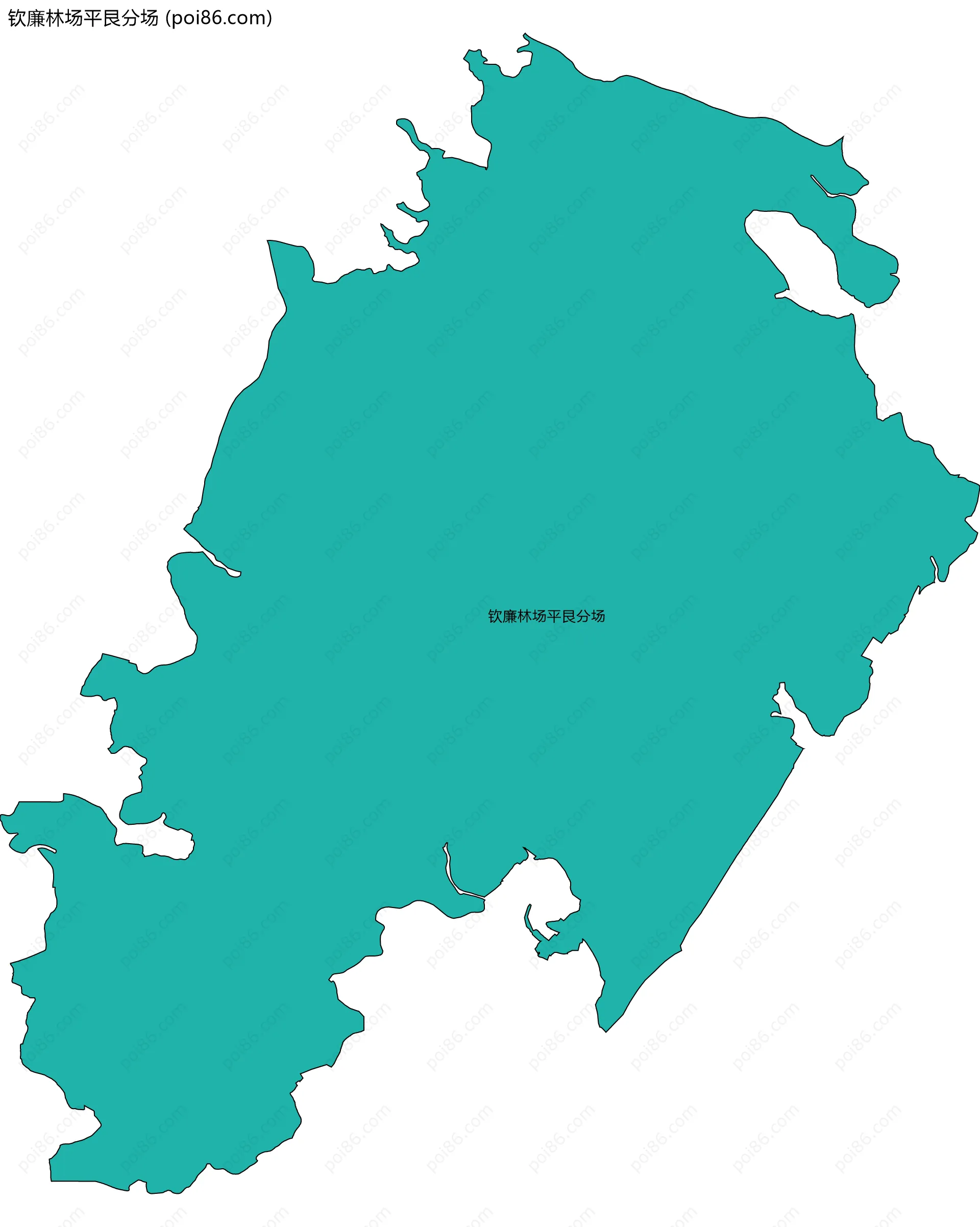 钦廉林场平艮分场边界地图