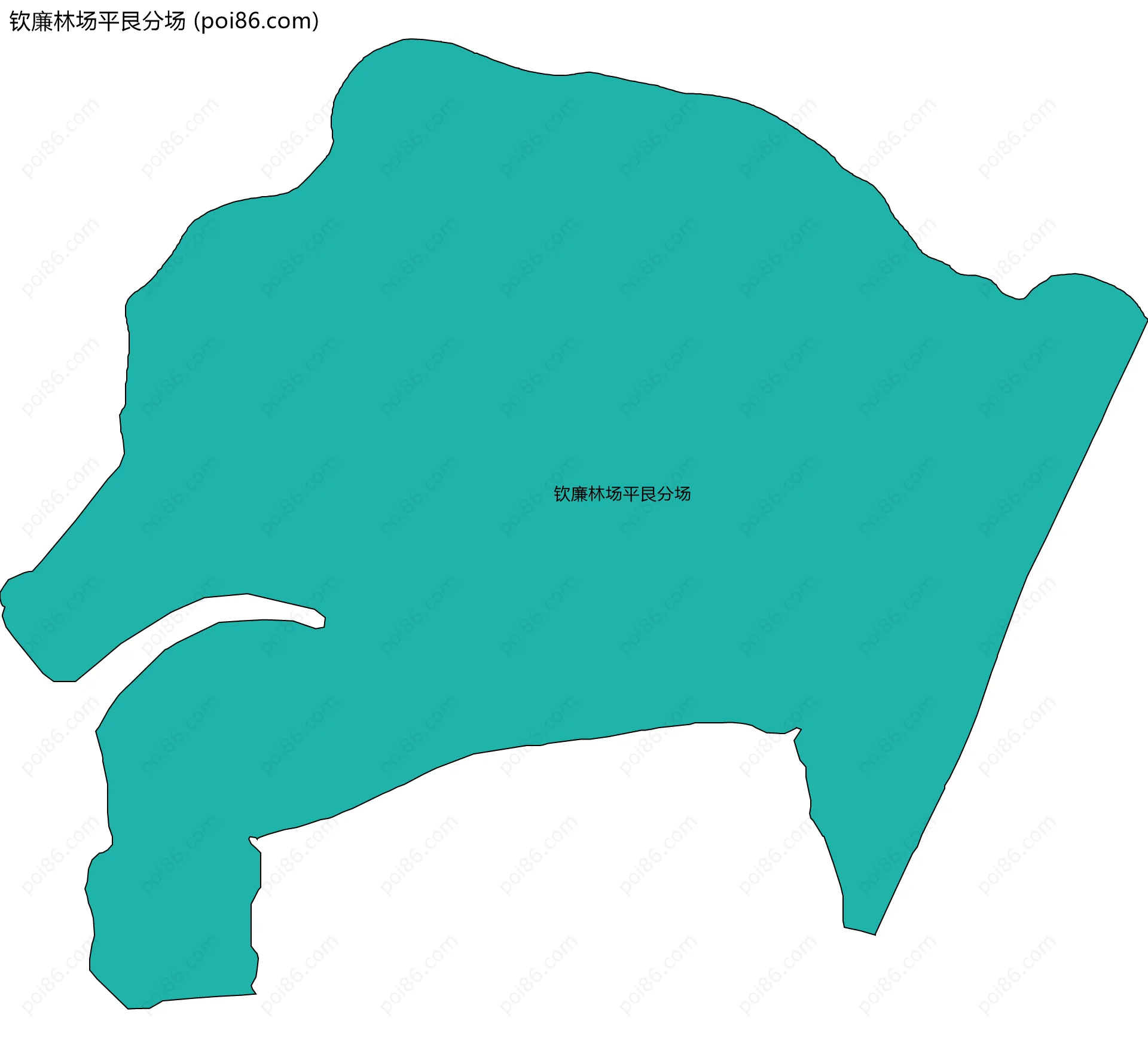 钦廉林场平艮分场边界地图