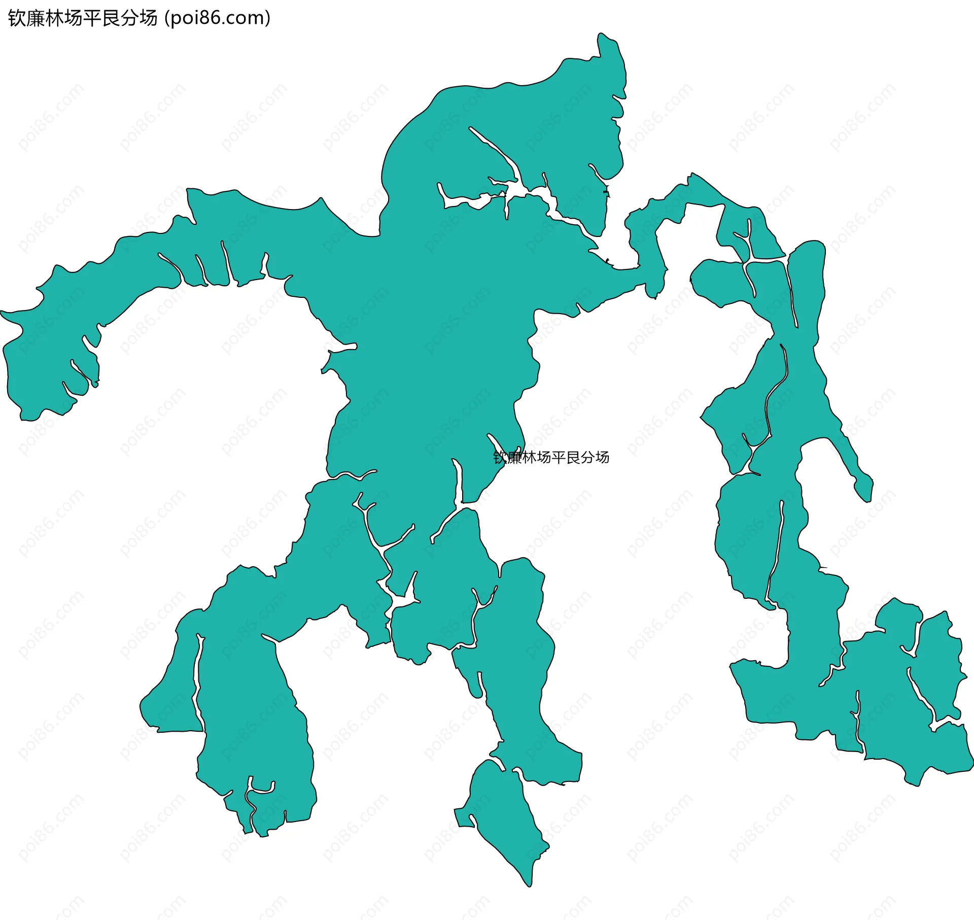 钦廉林场平艮分场边界地图